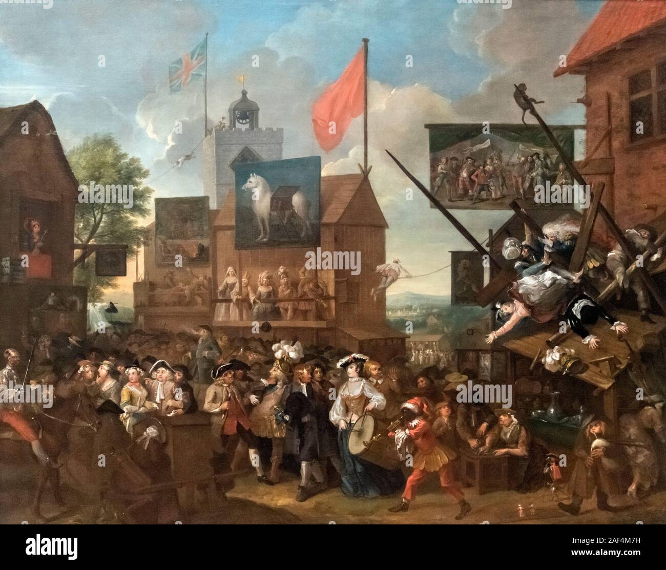 Southwark juste par William Hogarth (1697-1764), huile sur toile, 1733 Banque D'Images