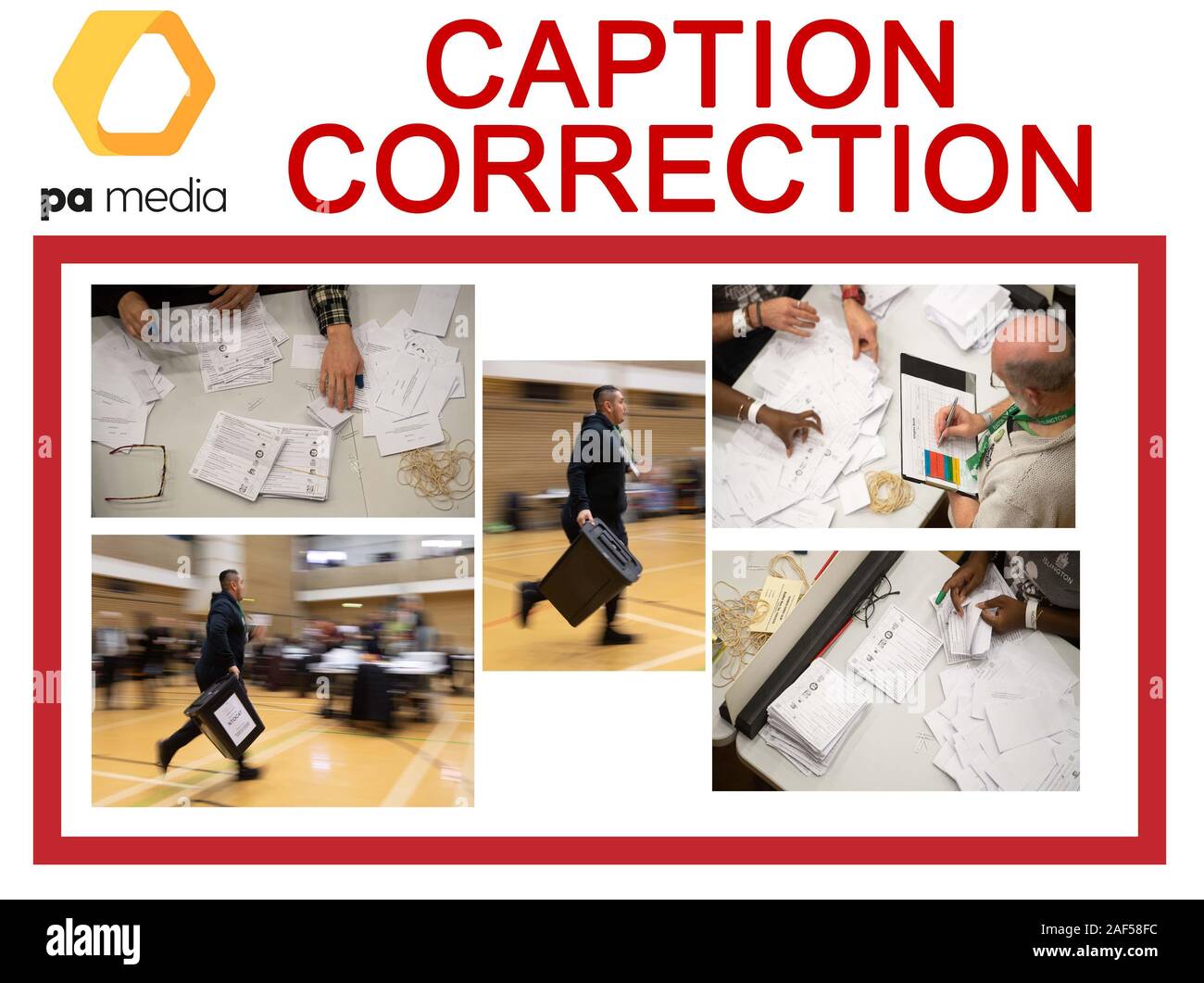 ATTENTION PHOTO EDITORS, chef SUBS ET PHOTO Les bibliothécaires : Veuillez noter en images slugged élection politique envoyé jeudi 12 décembre 2019, sur PA Photo sur le fil, l'emplacement du comte est Sobell Leisure Centre et Hôtel de Ville d'Islington pas comme indiqué précédemment. Les versions corrigées des photos se déroulera prochainement sur le fil photo PA Banque D'Images