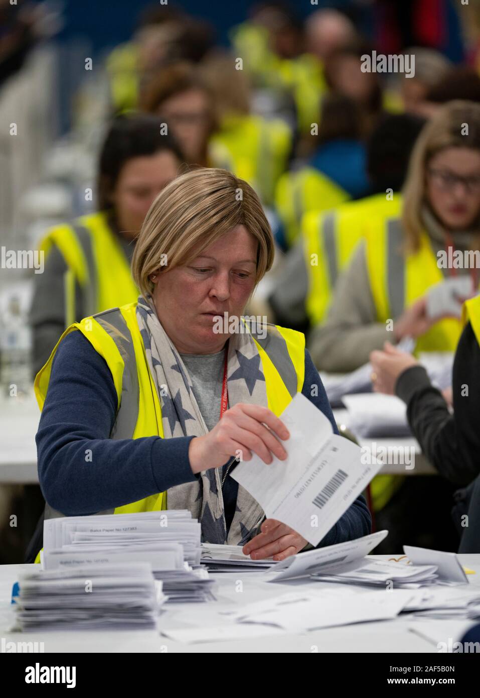 Edinburgh, Ecosse, Royaume-Uni. 12 décembre 2019. Élection générale parlementaire total à la Royal Highland Centre d'Édimbourg. Iain Masterton/Alamy Live News Banque D'Images