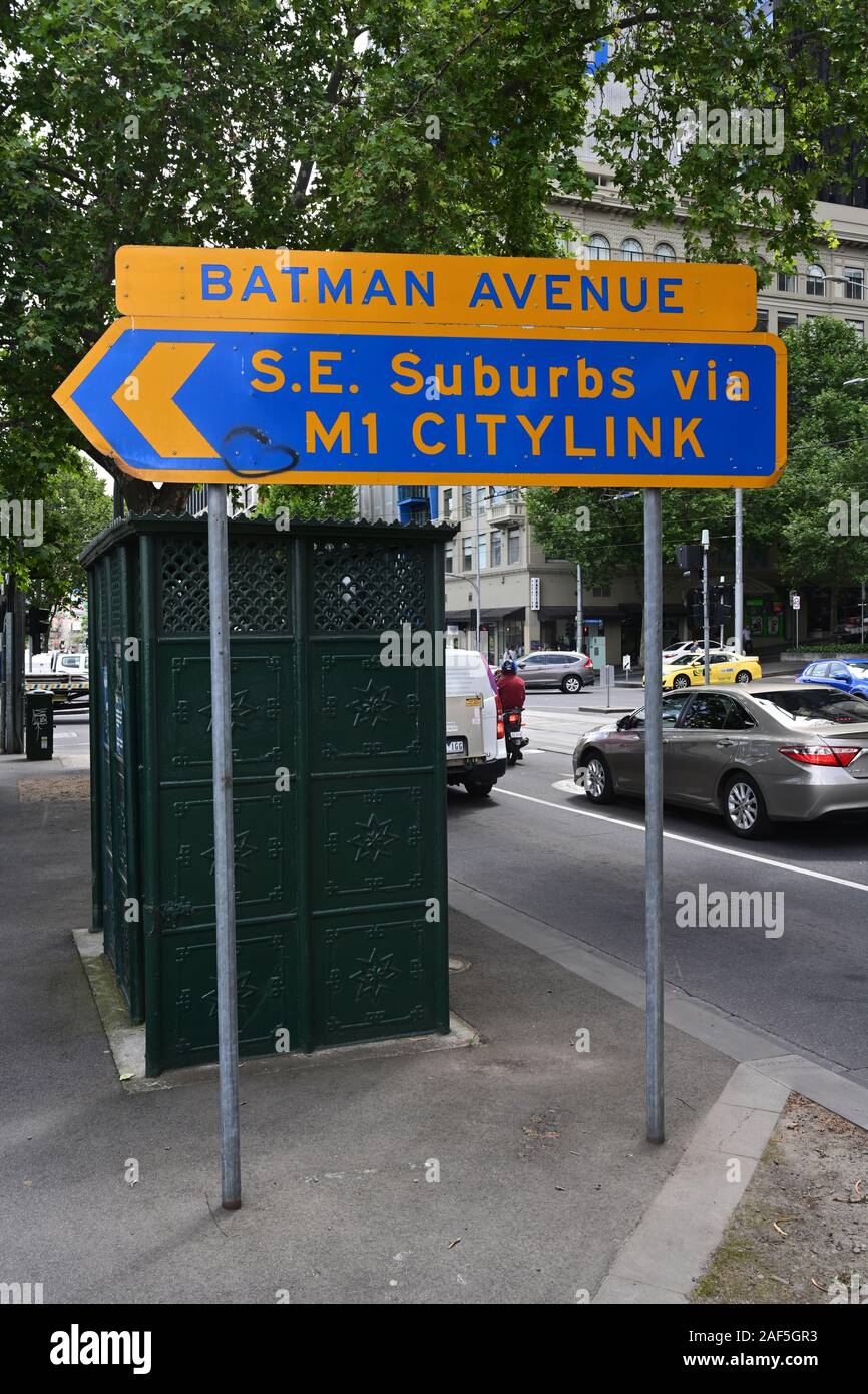 Signer pour M1 Citylink tollway, Melbourne, Victoria, Australie. Banque D'Images
