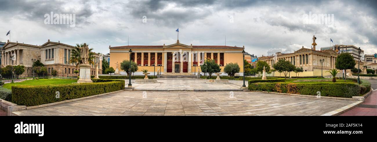 Vue panoramique de l'Université d'Athènes - Grèce Banque D'Images