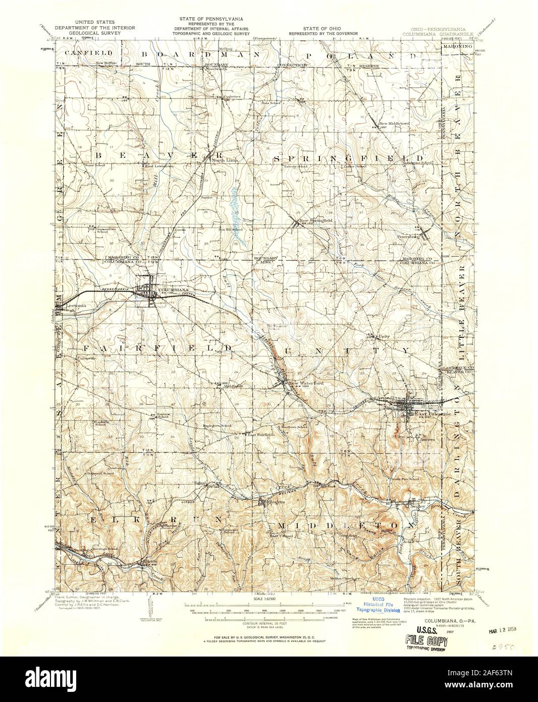 Carte de columbiana Banque de photographies et d’images à haute