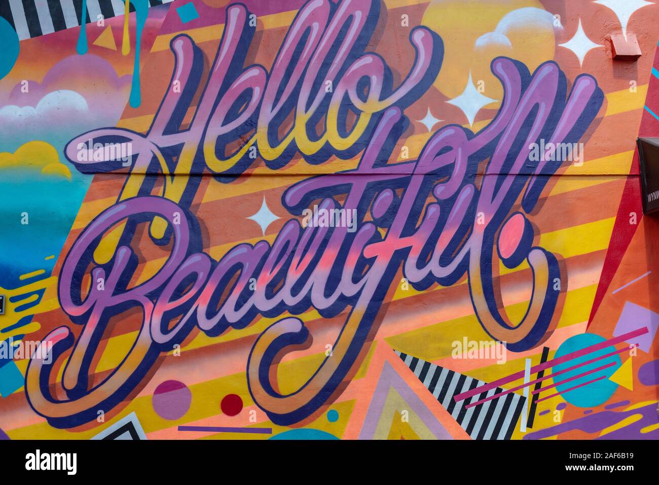 Les murs, Wynwood Art de rue, Miami, Floride, USA Banque D'Images