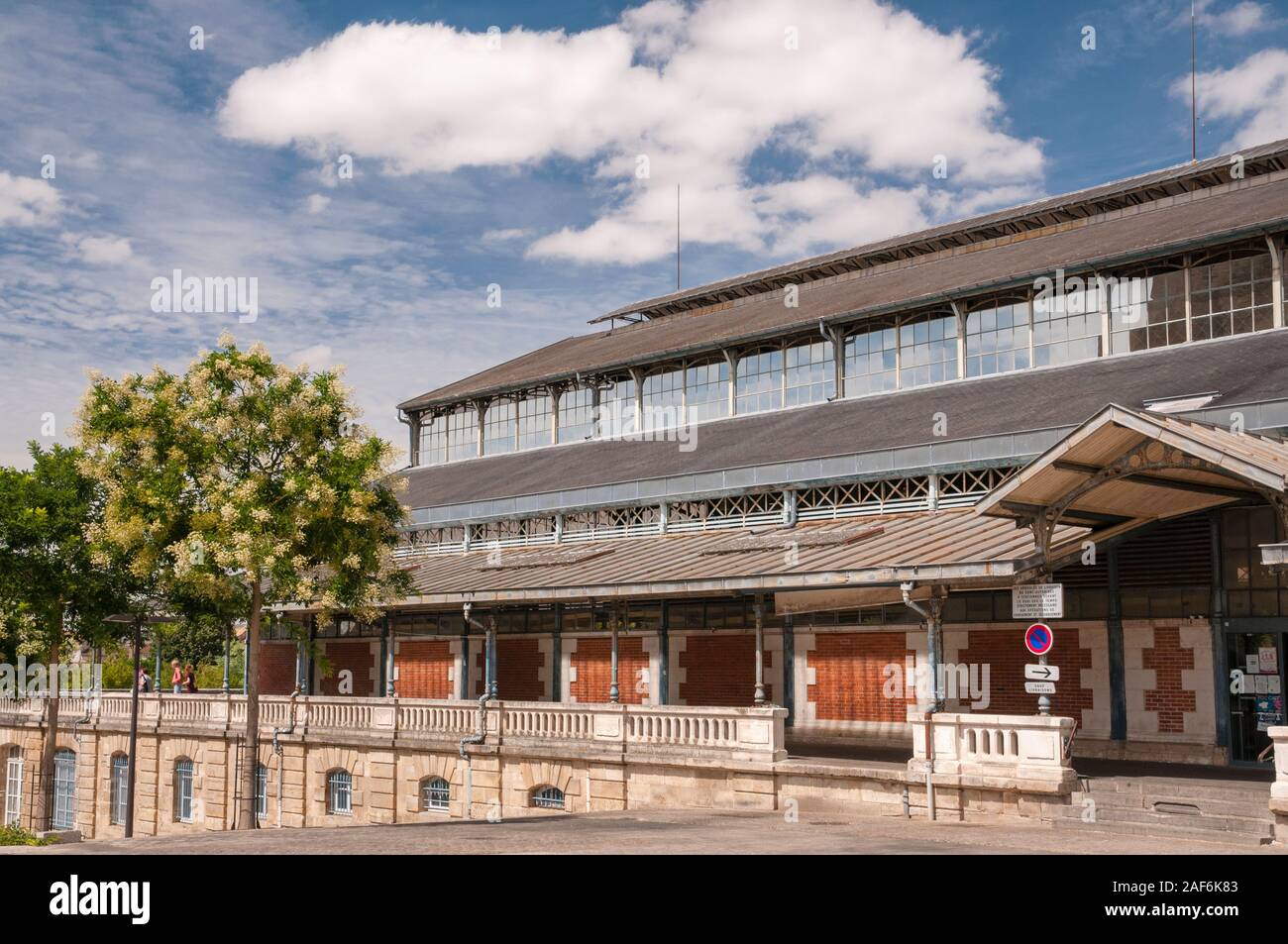 Les Halles, un grand marché couvert situé à proximité de la cité médiévale Donjon dans la ville de Niort, Deux-Sèvres (79), Nouvelle-Aquitaine, France. Banque D'Images