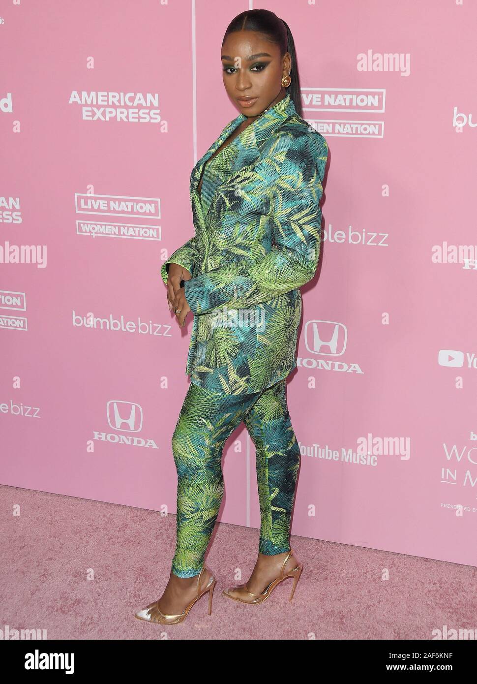 Los Angeles, USA. Dec 12, 2019. Normani arrive au Billboard Women in Music 2019 tenue à l'Hollywood Palladium de Los Angeles, CA le Jeudi, Décembre 12, 2019 ?. (Photo par Sthanlee B. Mirador/Sipa USA) Crédit : Sipa USA/Alamy Live News Banque D'Images
