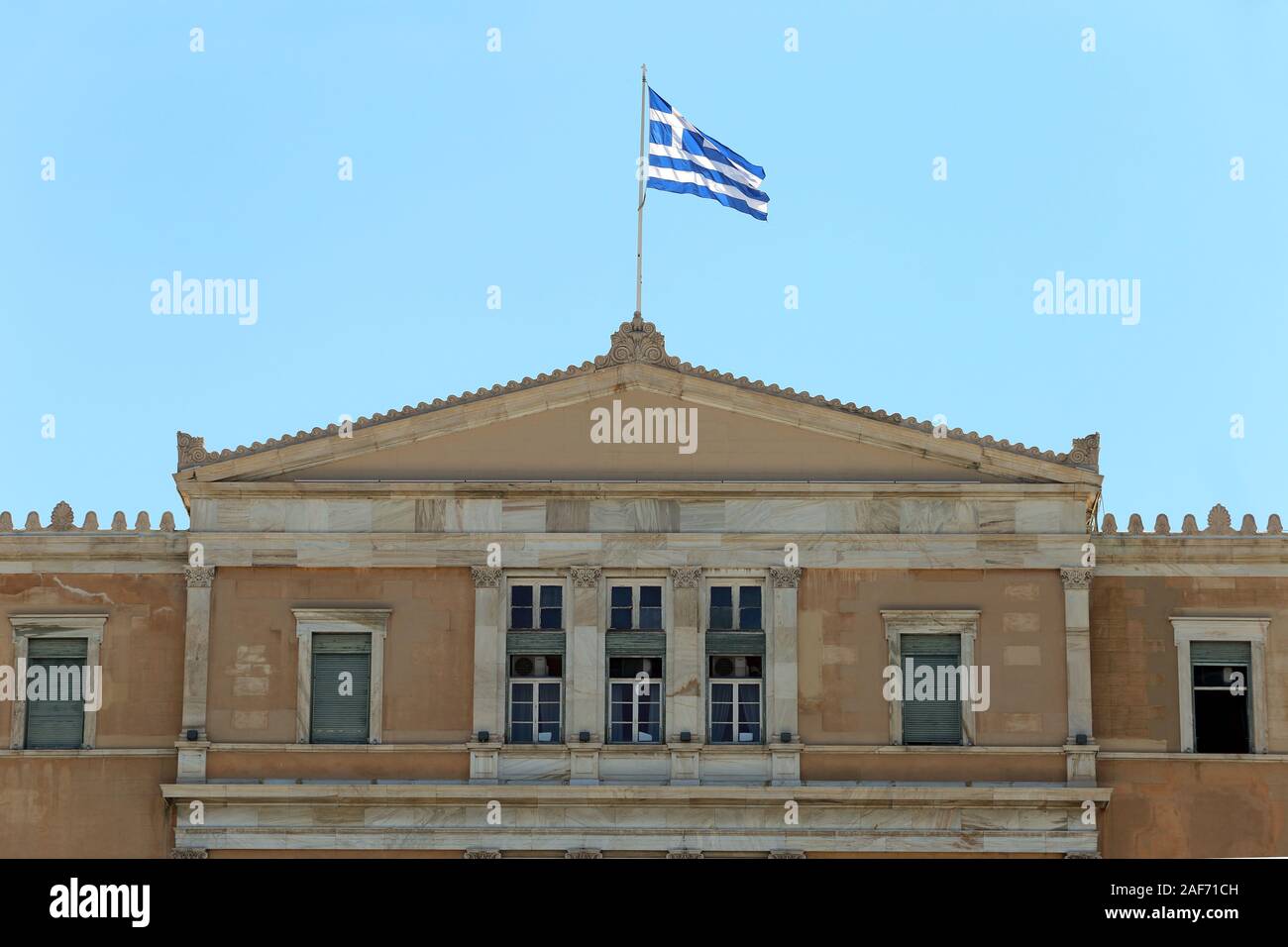 Athènes, Grèce - 20 juillet 2019 : Le siège du parlement hellénique Banque D'Images