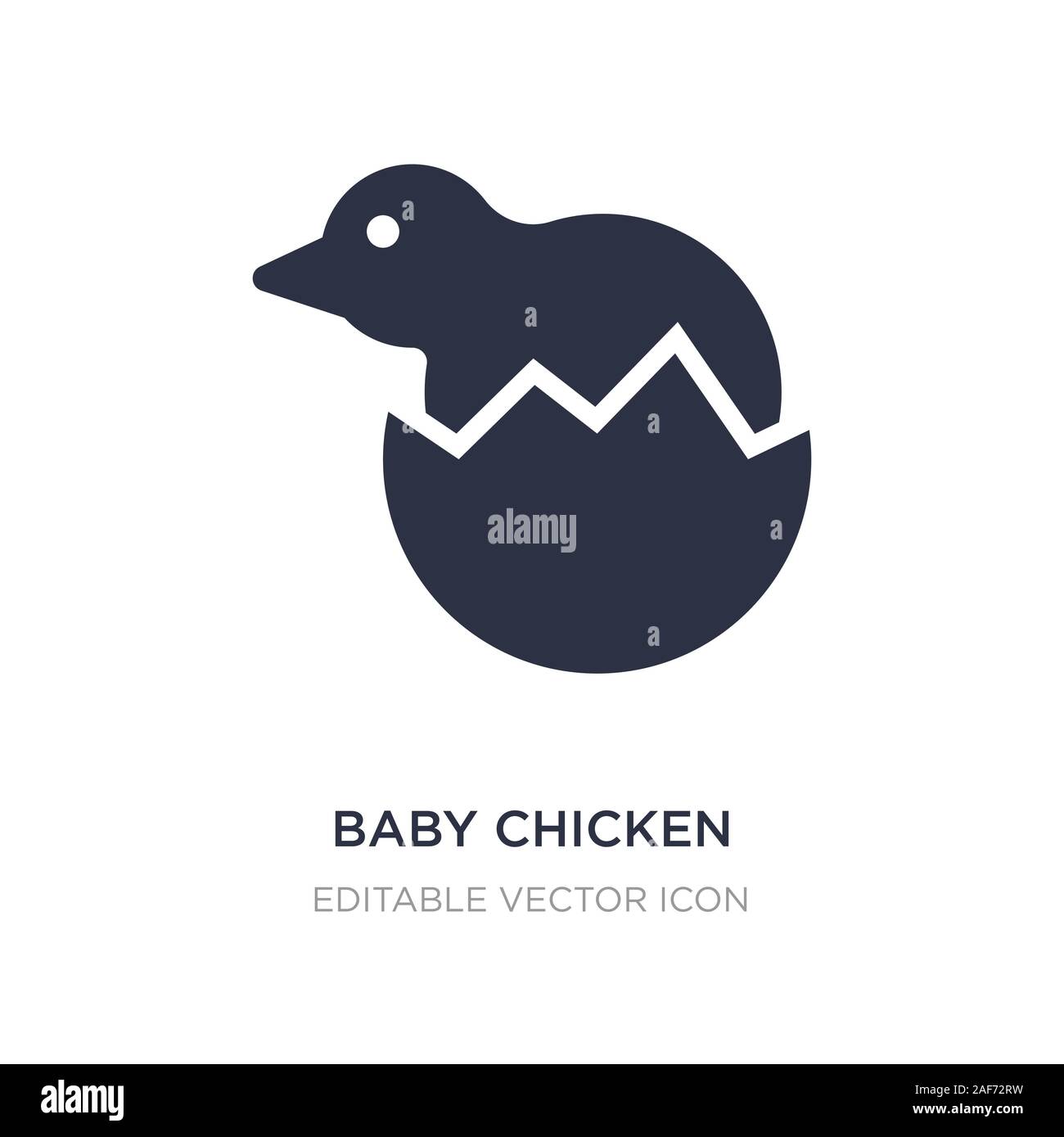 Baby Chicken icône sur fond blanc. Élément simple illustration d'animaux concept. baby chicken symbole icône du design. Illustration de Vecteur