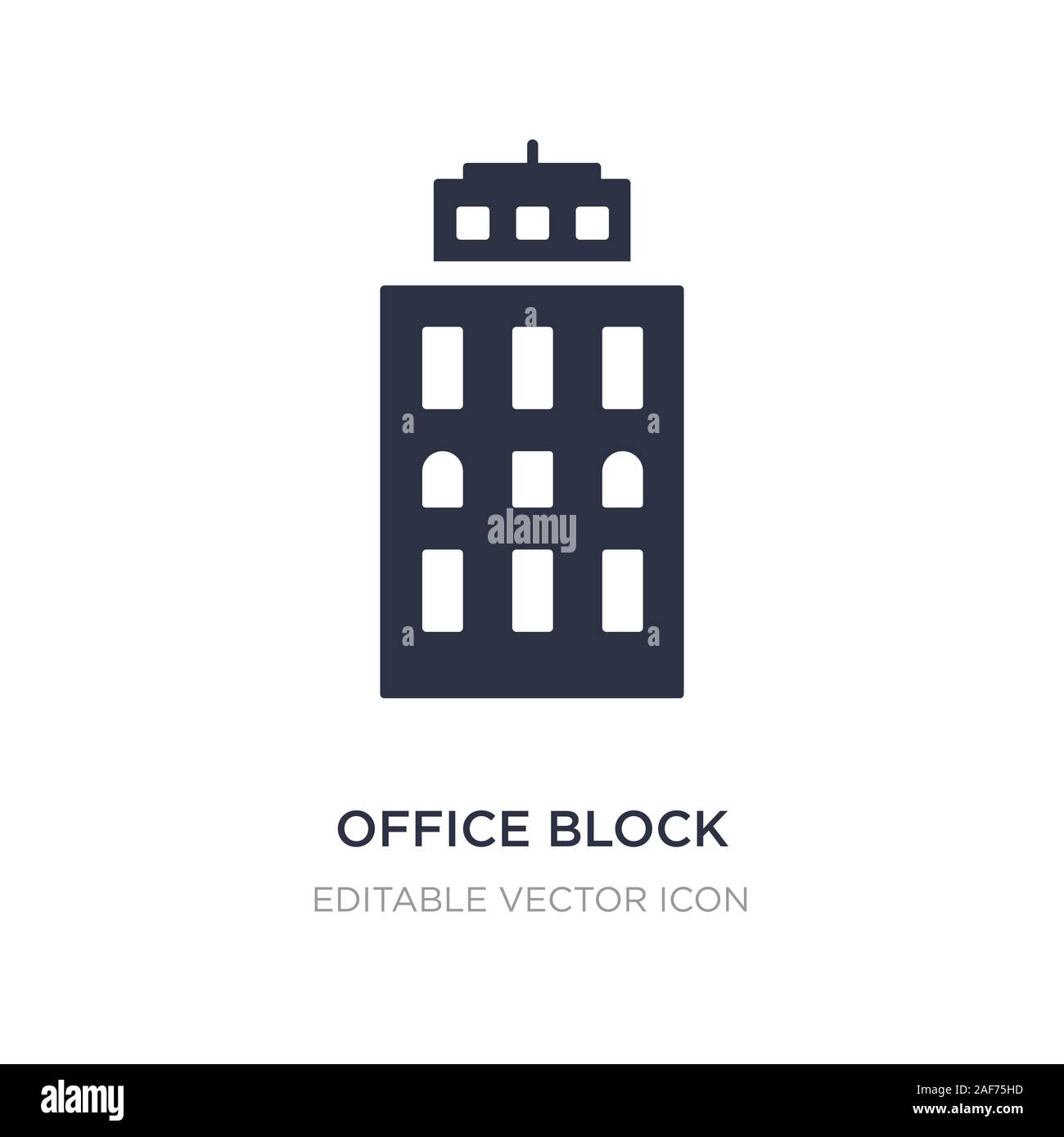 Bloc de bureau icône sur fond blanc. Élément simple illustration des immeubles de bureaux. concept symbole icône du design. Illustration de Vecteur