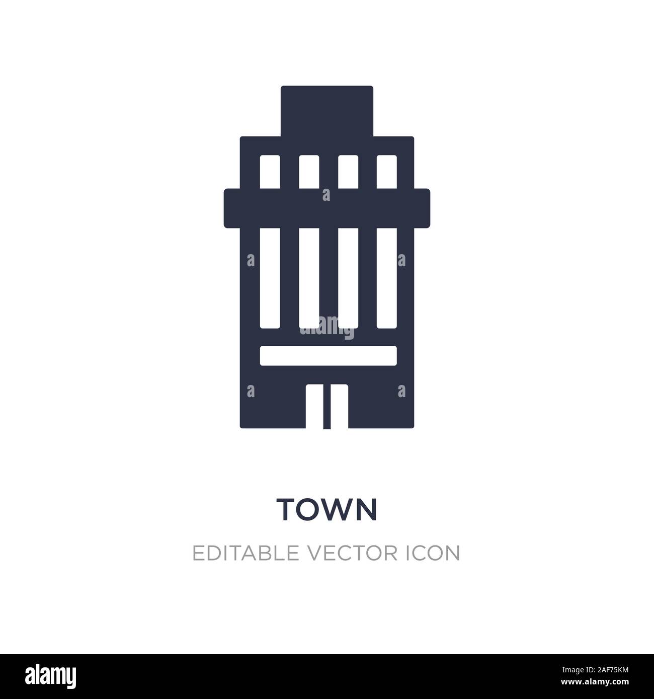 L'icône de la ville sur fond blanc. Élément simple illustration des bâtiments concept. ville symbole icône du design. Illustration de Vecteur