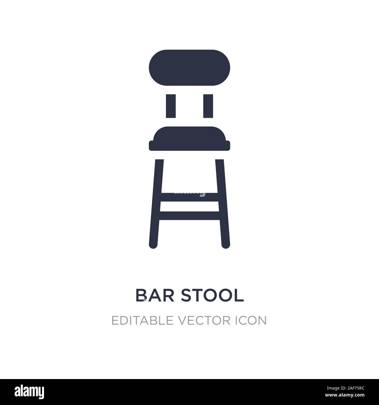 Tabouret de bar icône sur fond blanc. Élément simple illustration des bâtiments concept. tabouret de bar design symbole icône. Illustration de Vecteur