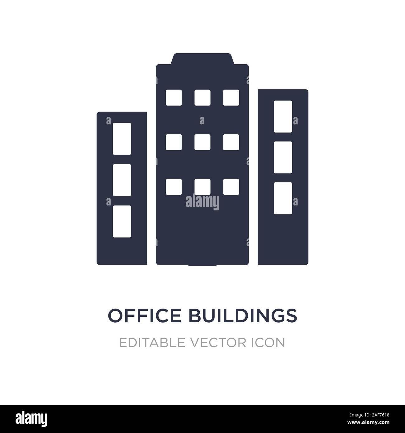 Les immeubles de bureaux icône sur fond blanc. Élément simple illustration des bâtiments concept. édifices symbole icône du design. Illustration de Vecteur
