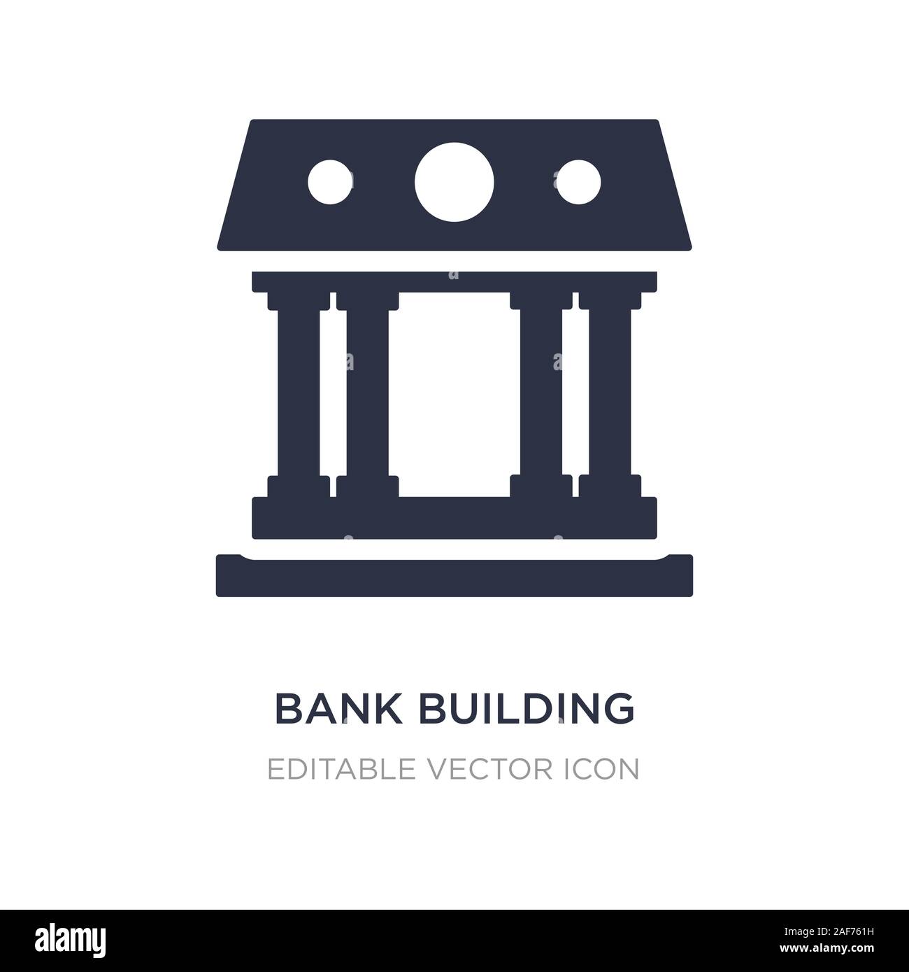 Bank Building icône sur fond blanc. Élément simple illustration des bâtiments concept. bank building symbole icône du design. Illustration de Vecteur