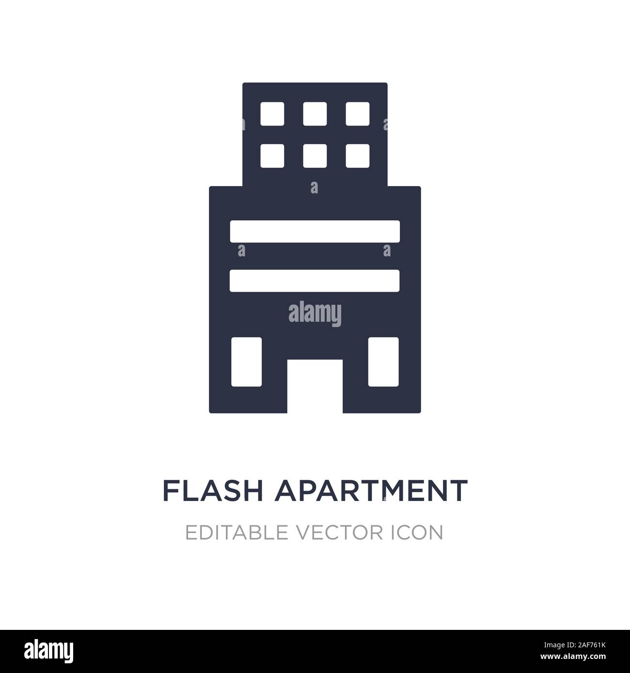 Appartement flash icône sur fond blanc. Illustration à partir de l'élément simple concept. Bâtiments appartement flash conception symbole icône. Illustration de Vecteur
