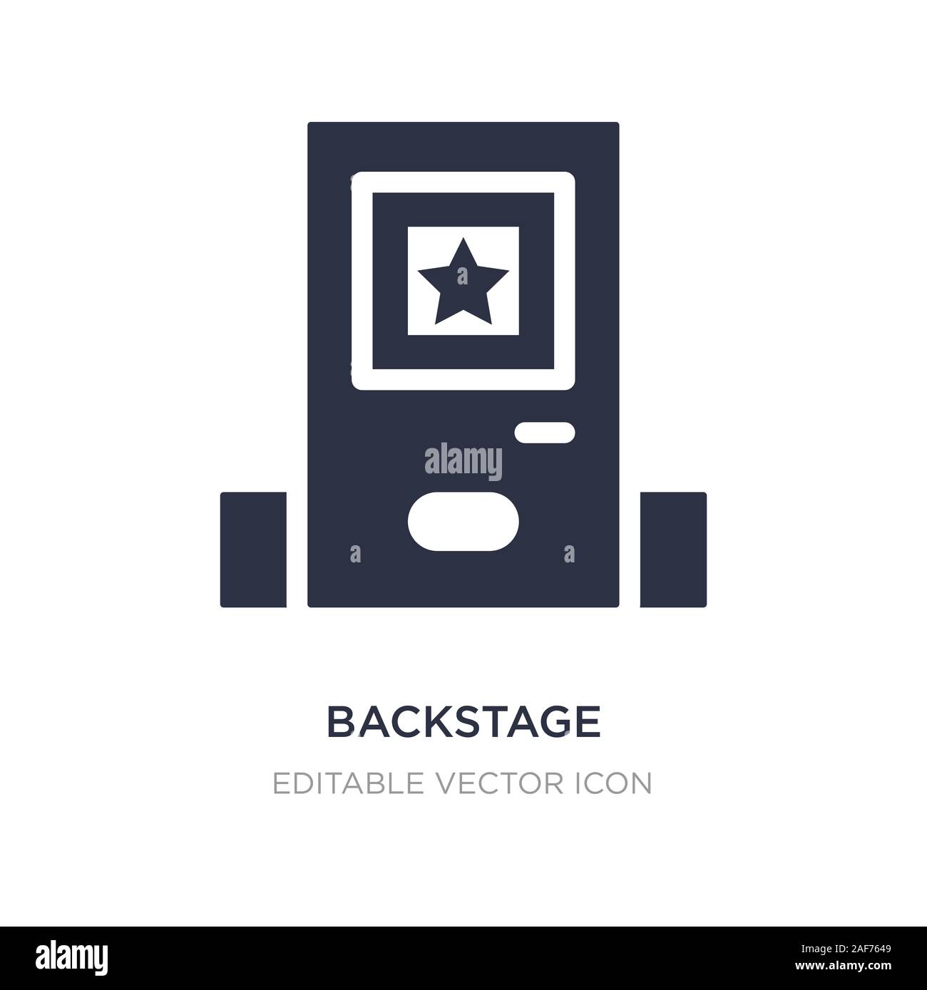 Icône backstage sur fond blanc. Élément simple illustration des bâtiments. concept design symbole icône backstage. Illustration de Vecteur