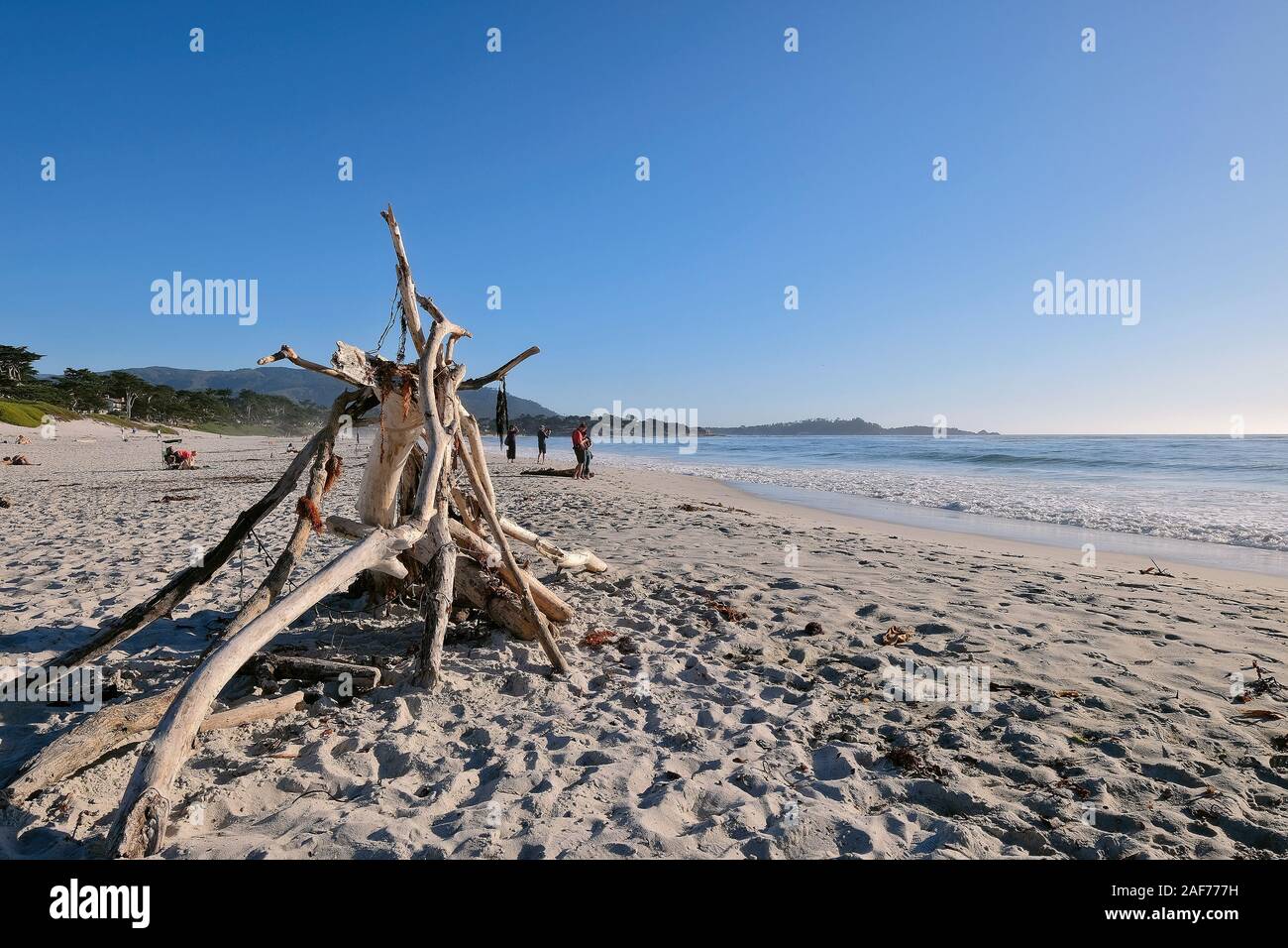 Carmel Beach, Plage de Carmel-by-the-Sea, Californie, États-Unis Banque D'Images