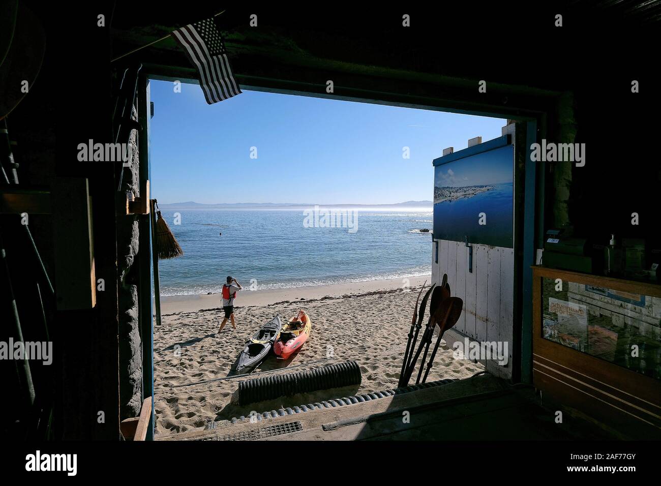 Bootsverleih suis Lovers Point Park, Pacific Grove, Kalifornien, USA Banque D'Images