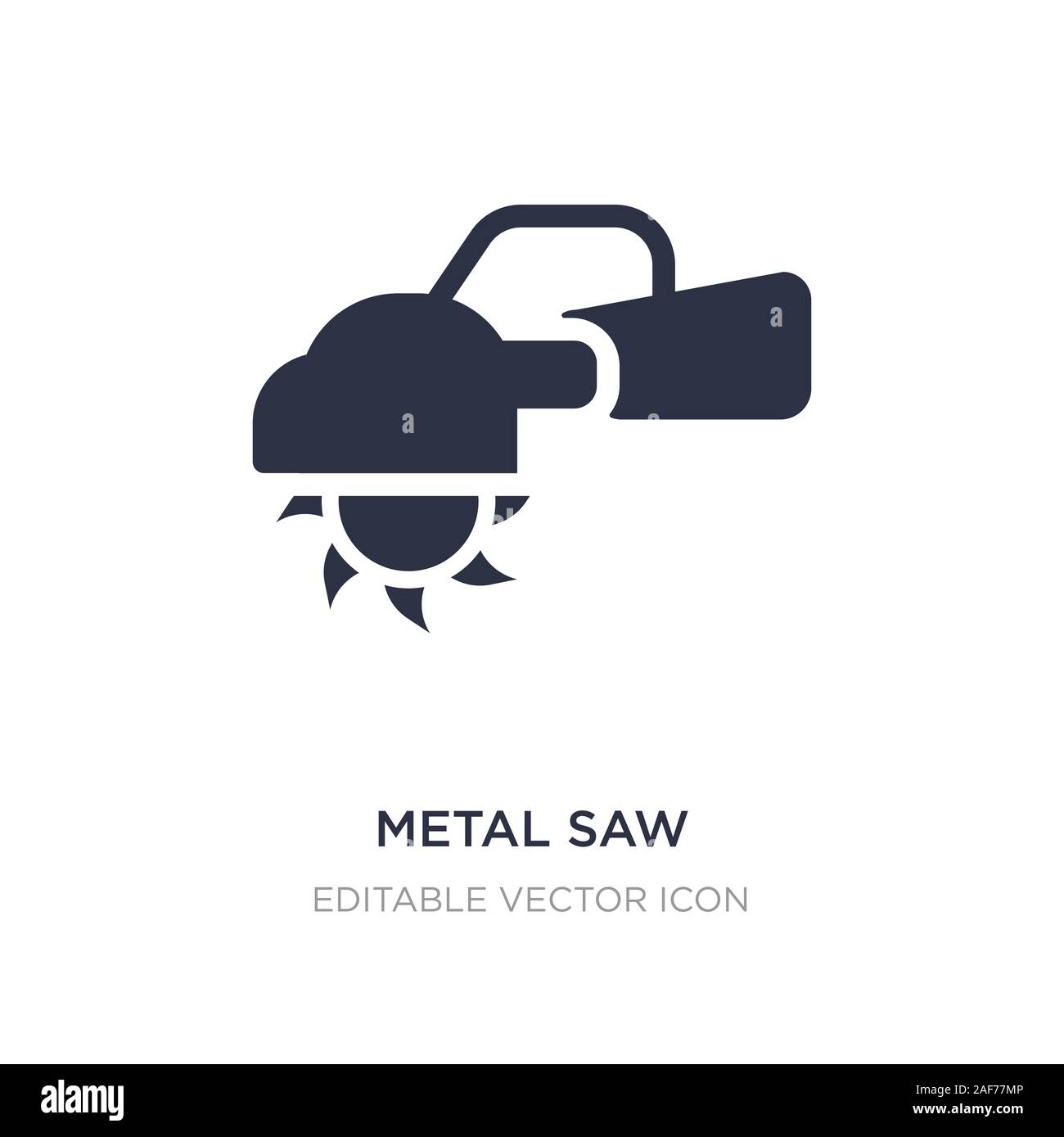 Scie à métaux icône sur fond blanc. Élément simple illustration de la construction et des outils concept. scie à métaux symbole icône du design. Illustration de Vecteur