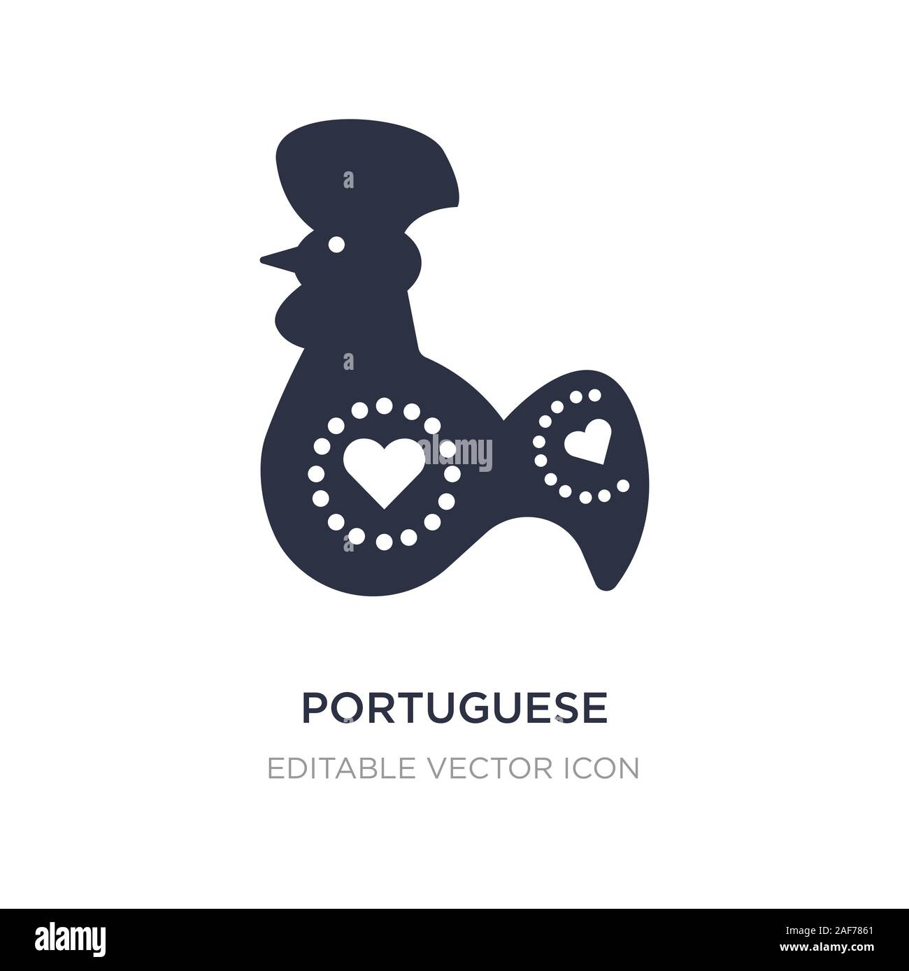 Icône portugais sur fond blanc. Élément simple illustration de cultures. concept design symbole icône portugaise. Illustration de Vecteur