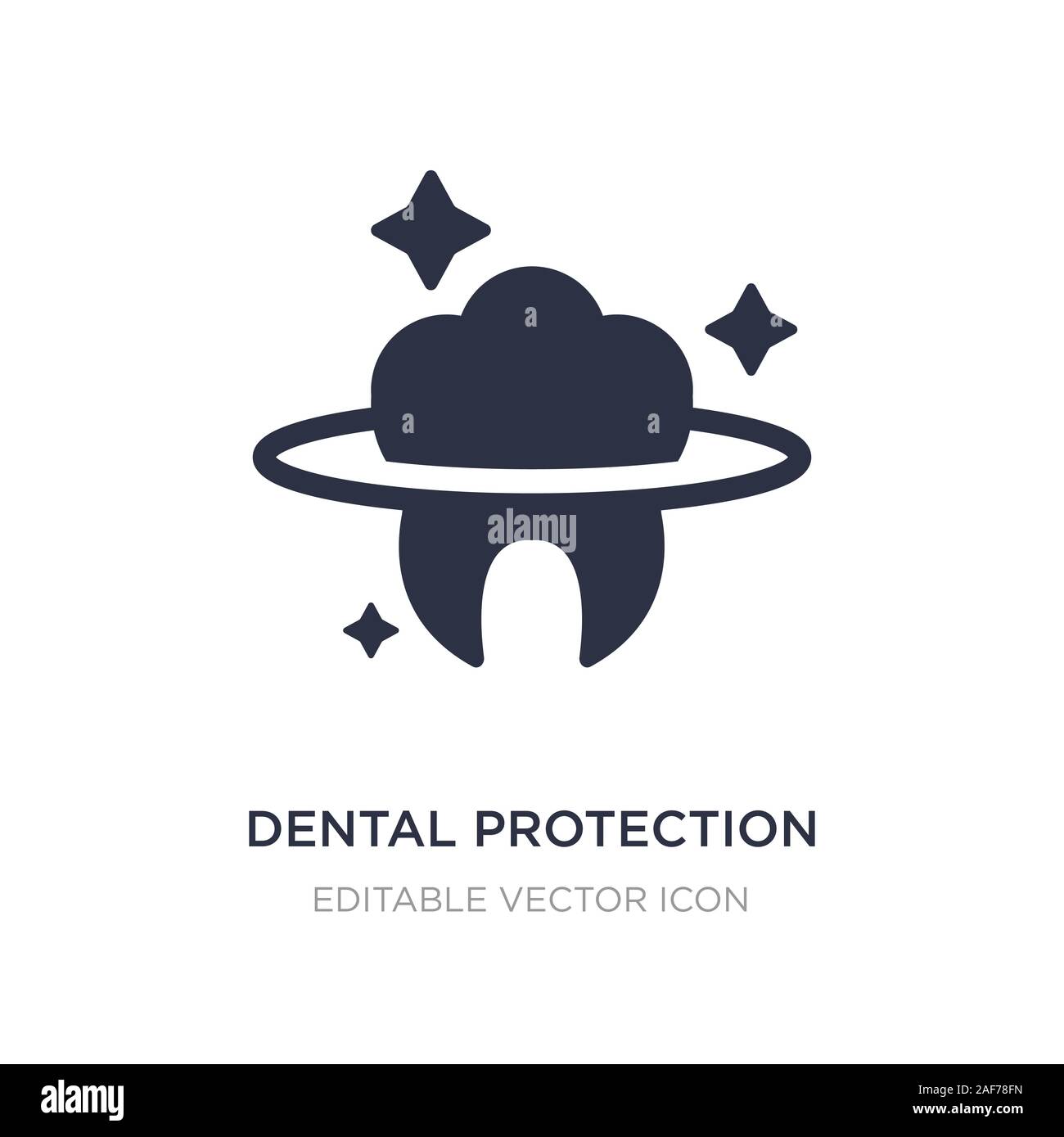 Protection dentaire icône sur fond blanc. Élément simple illustration de dentiste concept. dental protection symbole icône du design. Illustration de Vecteur