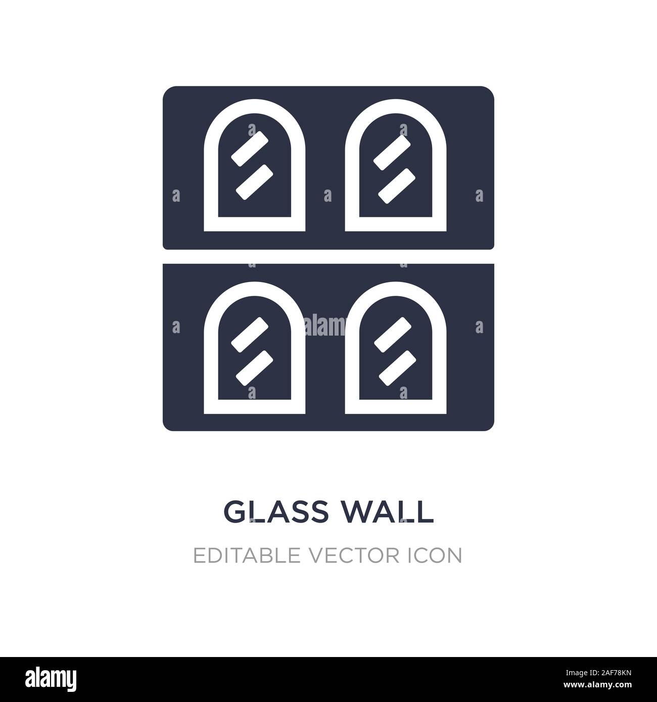 Mur de verre icône sur fond blanc. Élément simple illustration de la construction et des outils concept. mur en verre design symbole icône. Illustration de Vecteur