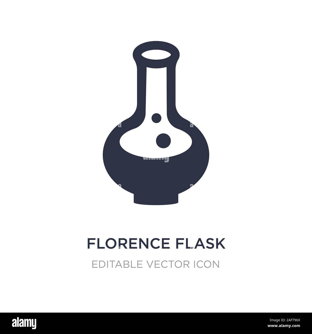 Florence flask icône sur fond blanc. Élément simple illustration de concept de l'éducation. florence flask symbole icône du design. Illustration de Vecteur