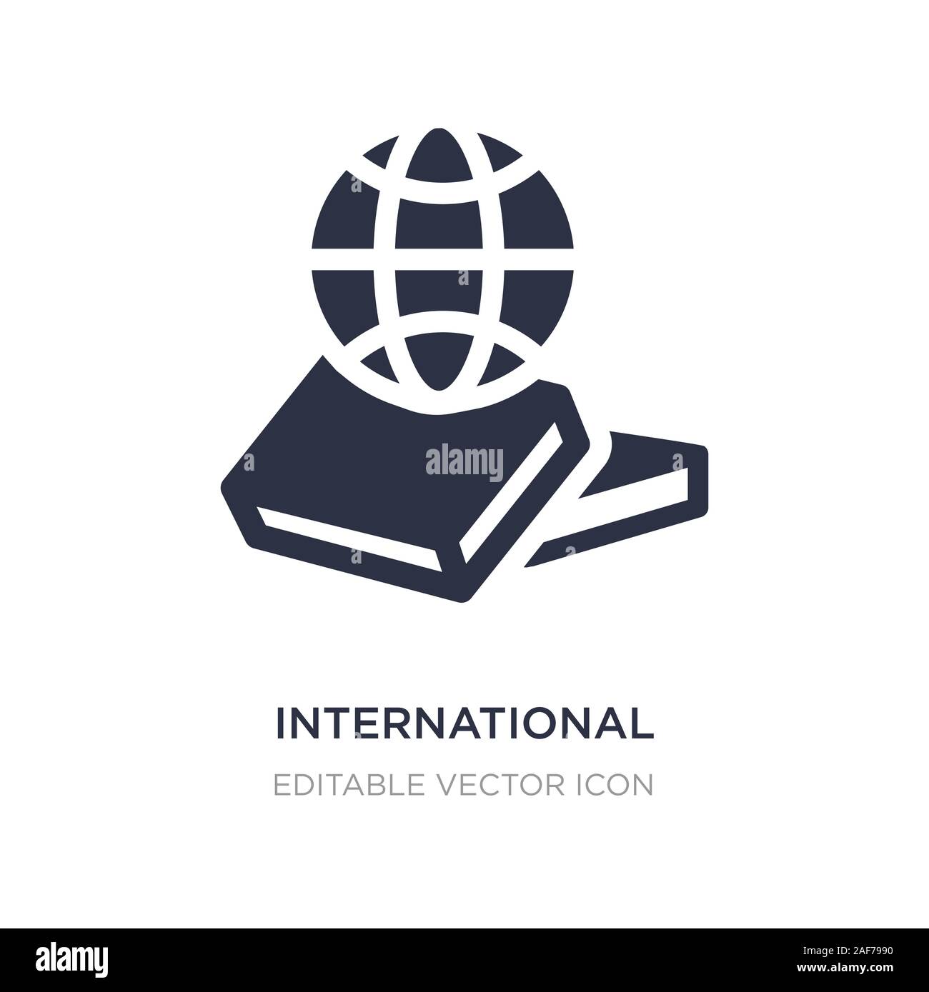 Les études internationales sur fond blanc. Élément simple illustration de concept de l'éducation. études internationales symbole icône du design. Illustration de Vecteur