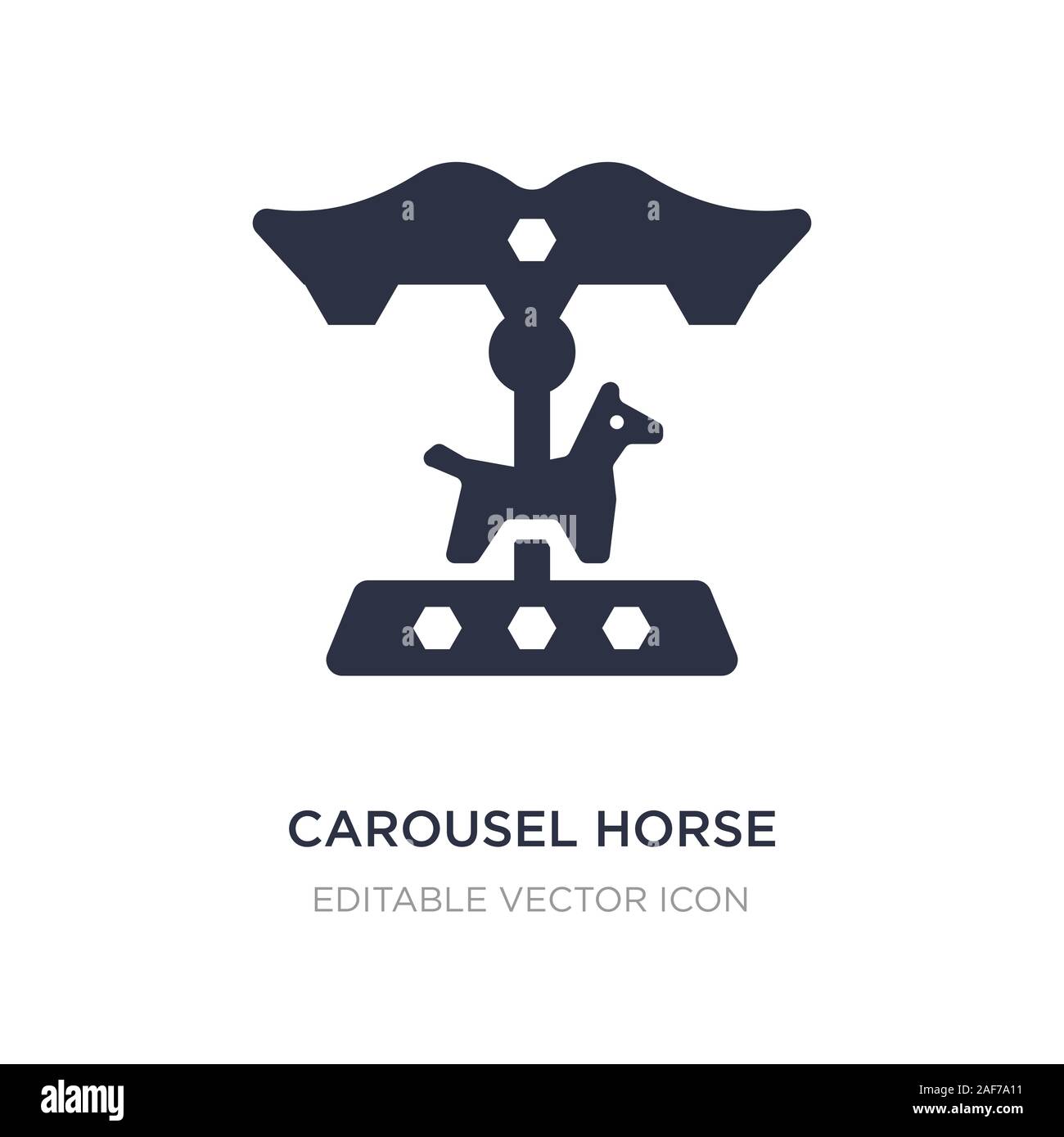 Carousel horse icône sur fond blanc. Élément simple illustration de concept de divertissement. carousel horse symbole icône du design. Illustration de Vecteur