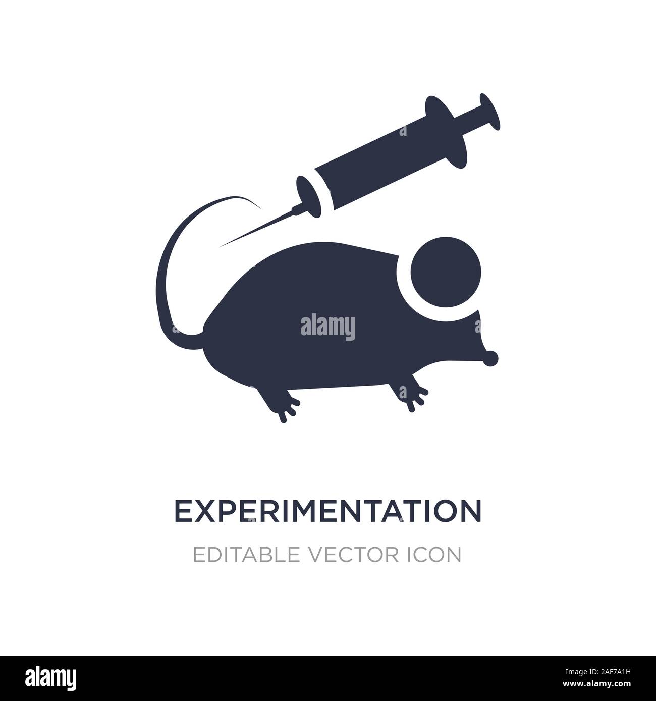 L'icône de l'expérimentation sur fond blanc. Élément simple illustration de concept de l'éducation. L'icône de l'expérimentation de la conception de symbole. Illustration de Vecteur