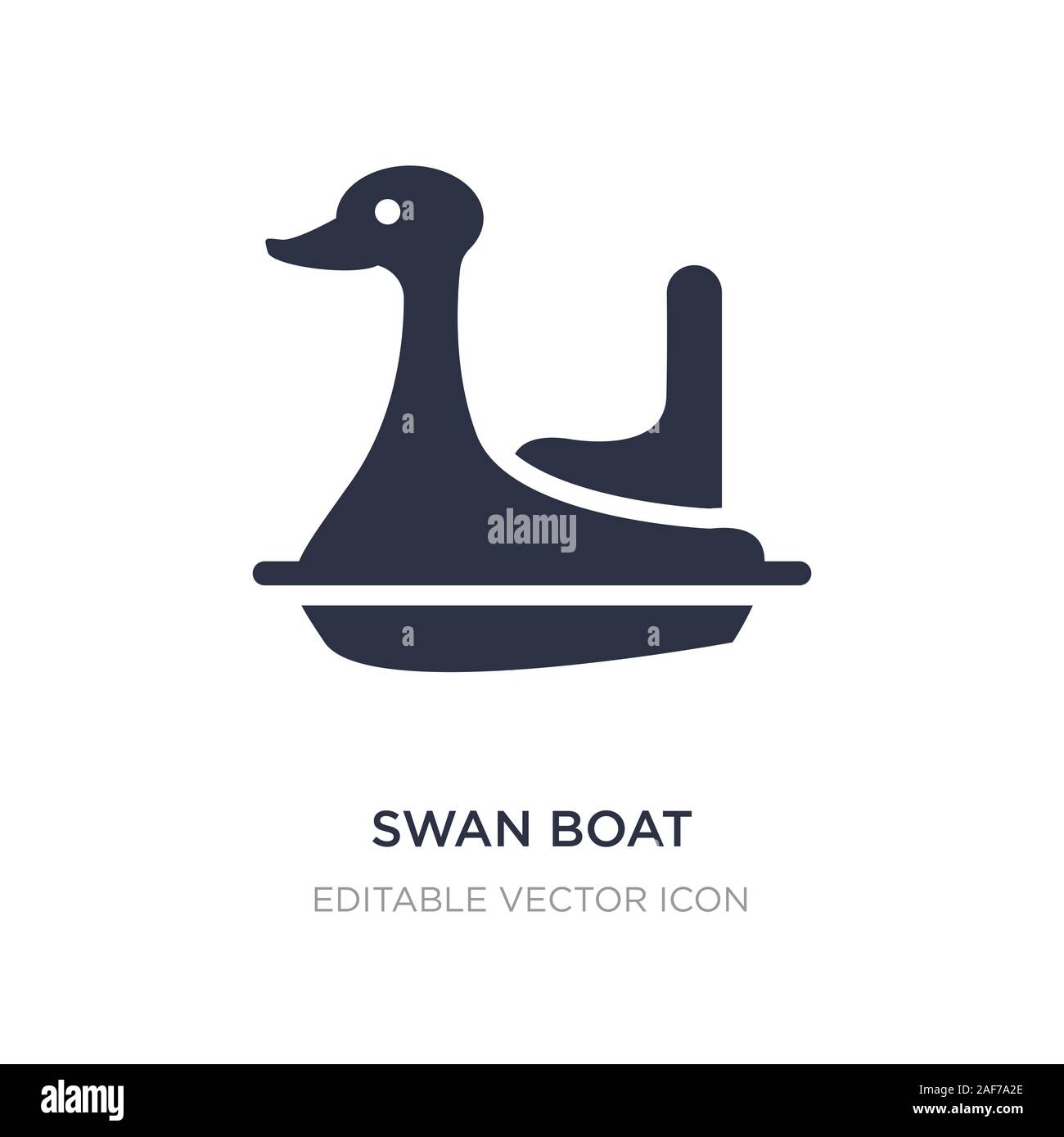 Bateau swan icône sur fond blanc. Élément simple illustration de concept de divertissement. swan voile symbole icône du design. Illustration de Vecteur