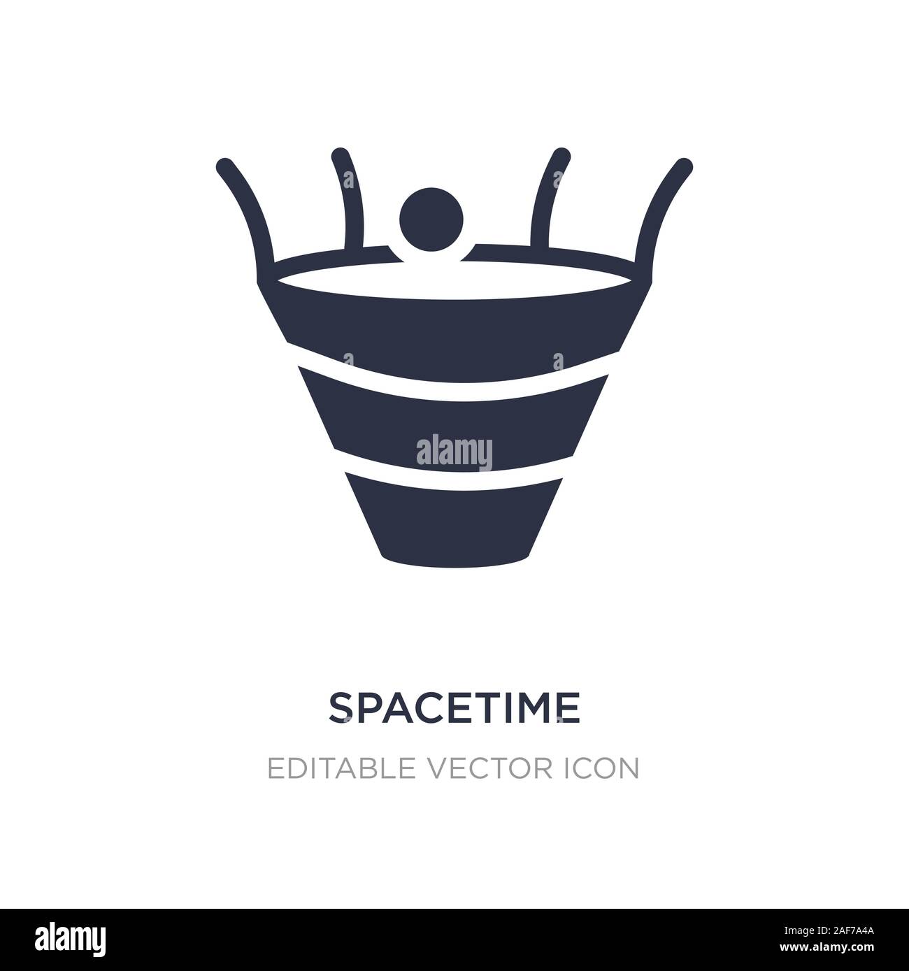 La courbure de l'espace-temps icône sur fond blanc. Élément simple illustration de concept de l'éducation. L'espace-temps courbé symbole icône du design. Illustration de Vecteur