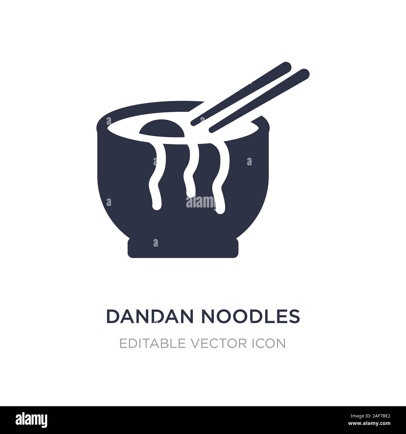 Nouilles dandan icône sur fond blanc. Élément simple illustration de Food concept. dandan symbole icône nouilles design. Illustration de Vecteur