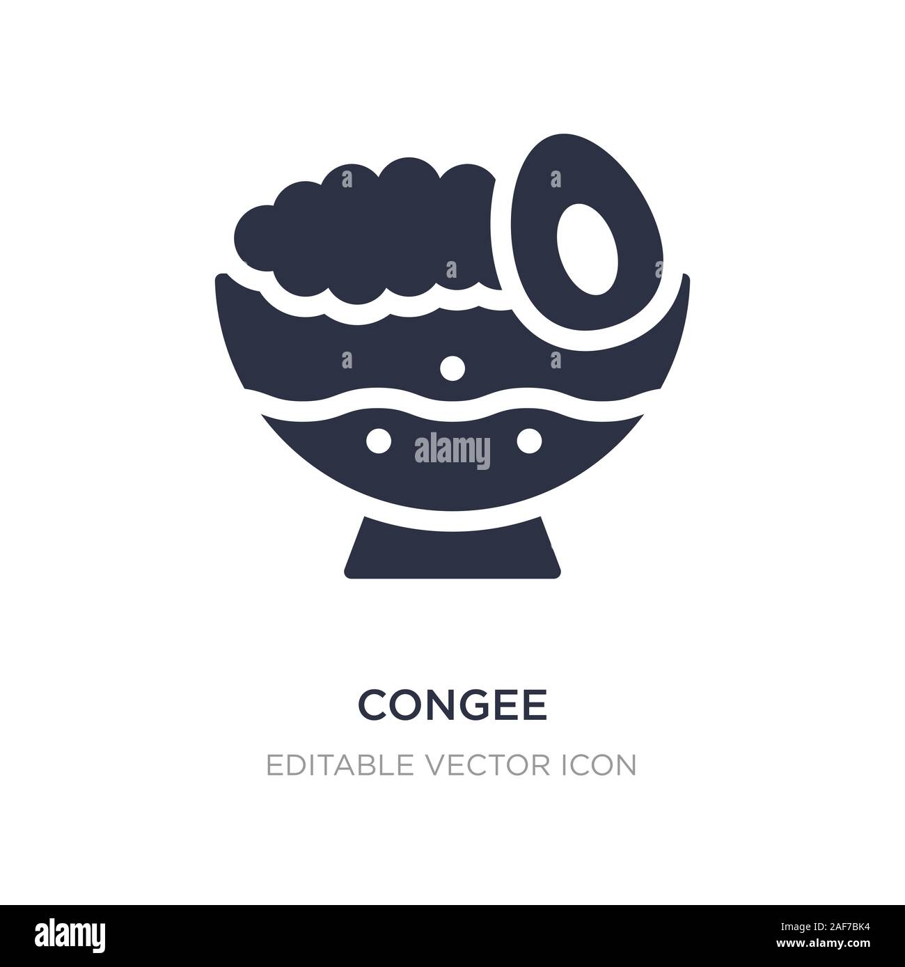 L'icône du congee sur fond blanc. Élément simple illustration de l'alimentation et de l'icône du congee. concept de restaurant design symbole. Illustration de Vecteur
