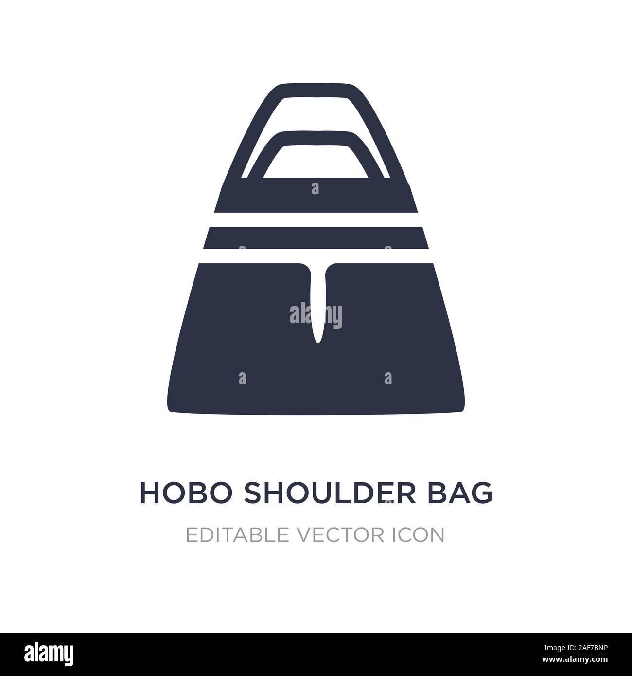 Sac à bandoulière besace icône sur fond blanc. Élément simple illustration de Fashion concept. hobo sac épaule symbole icône du design. Illustration de Vecteur