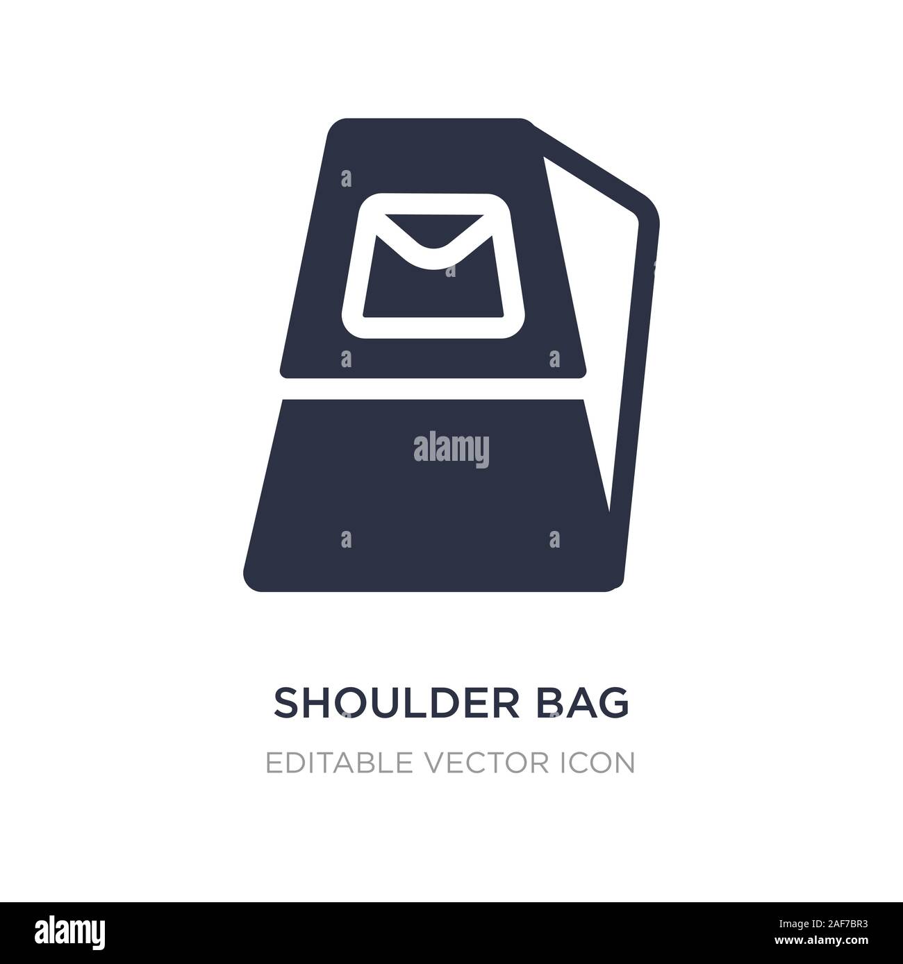 Sac d'épaule icône sur fond blanc. Élément simple illustration de Fashion concept. bandoulière sac symbole icône du design. Illustration de Vecteur