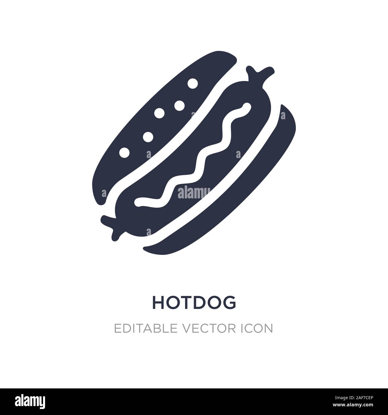 L'icône de hotdog sur fond blanc. Élément simple illustration de Food concept. hotdog symbole icône du design. Illustration de Vecteur