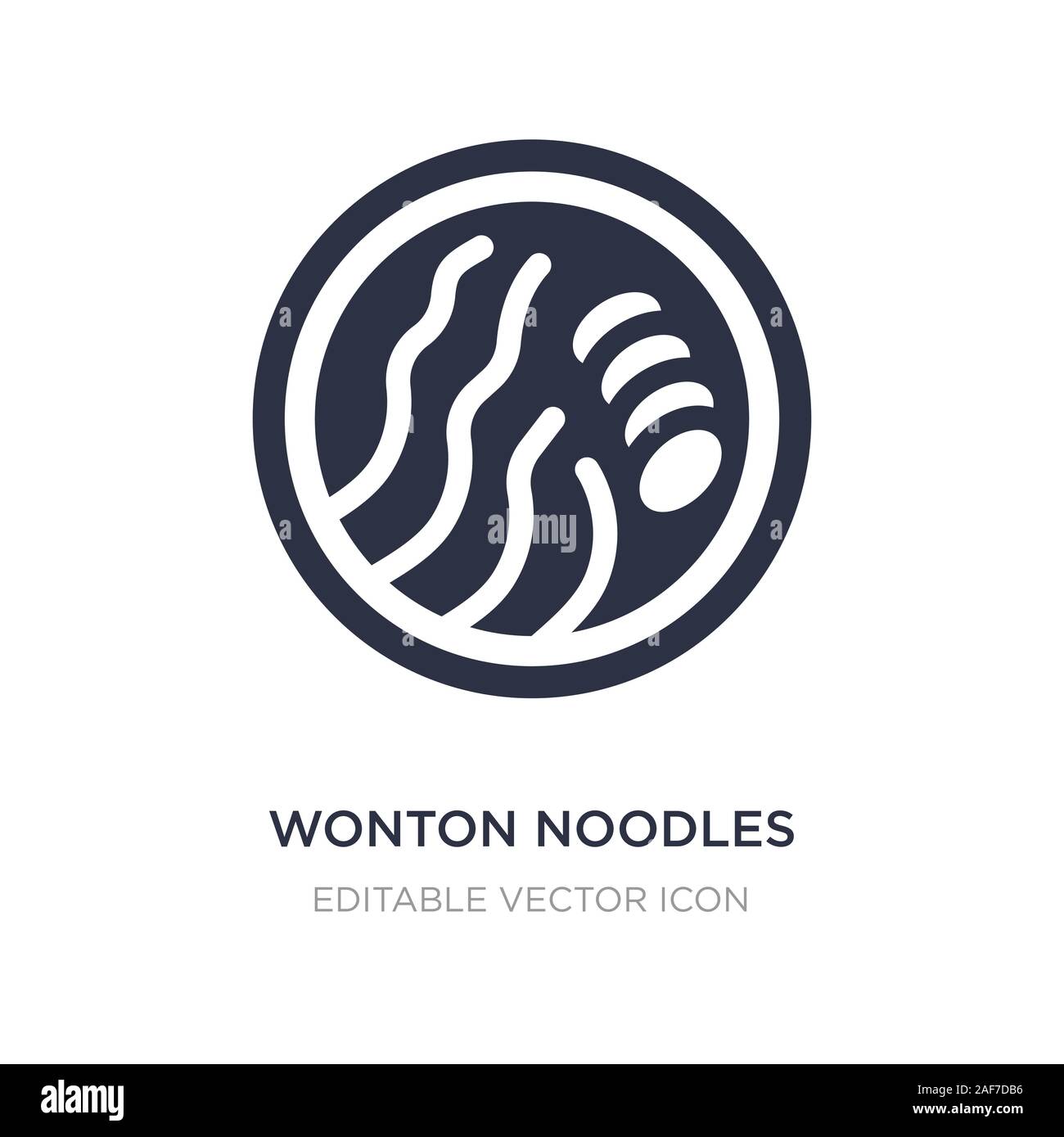 Nouilles wonton icône sur fond blanc. Élément simple illustration de Food concept. wonton noodles symbole icône du design. Illustration de Vecteur