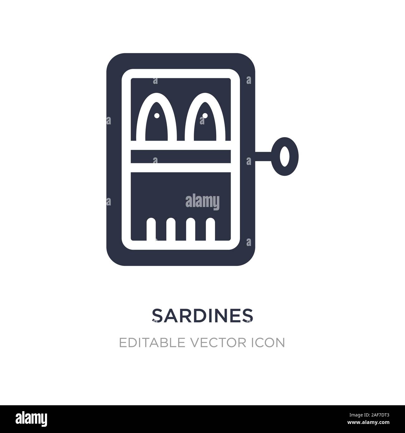 L'icône de sardines sur fond blanc. Élément simple illustration de Food concept. sardines symbole icône du design. Illustration de Vecteur
