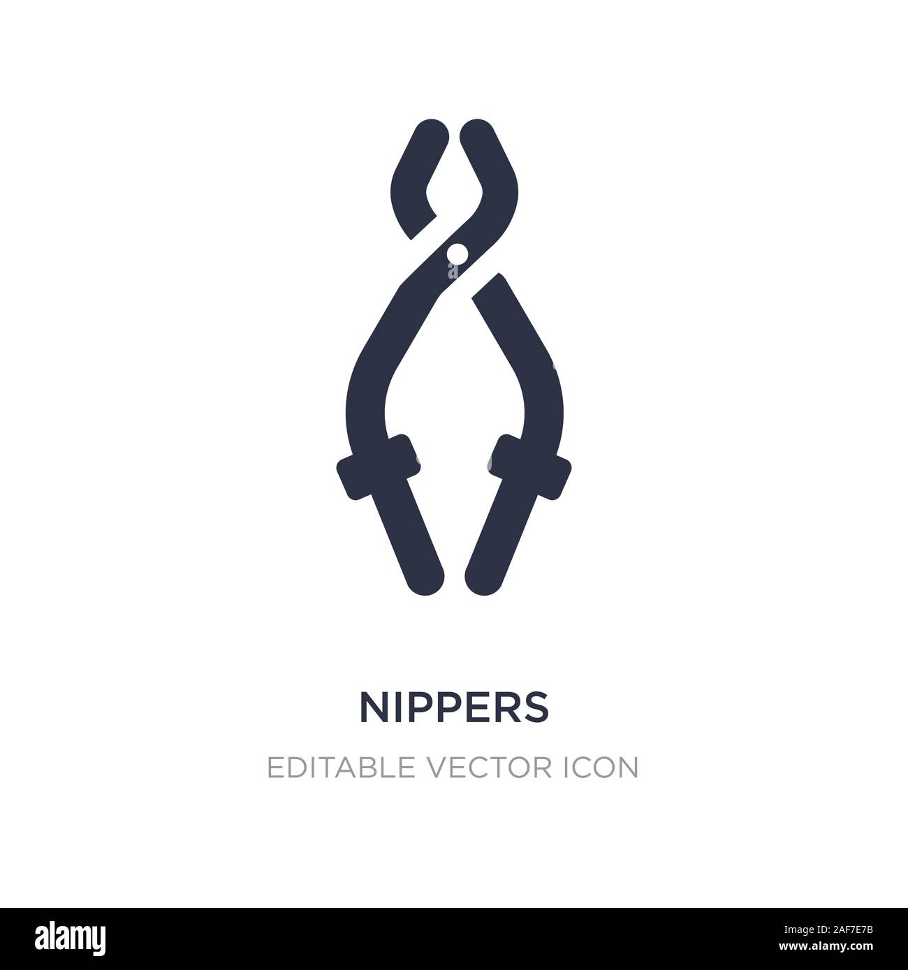 Nippers icône sur fond blanc. Élément simple illustration de concept général. nippers symbole icône du design. Illustration de Vecteur