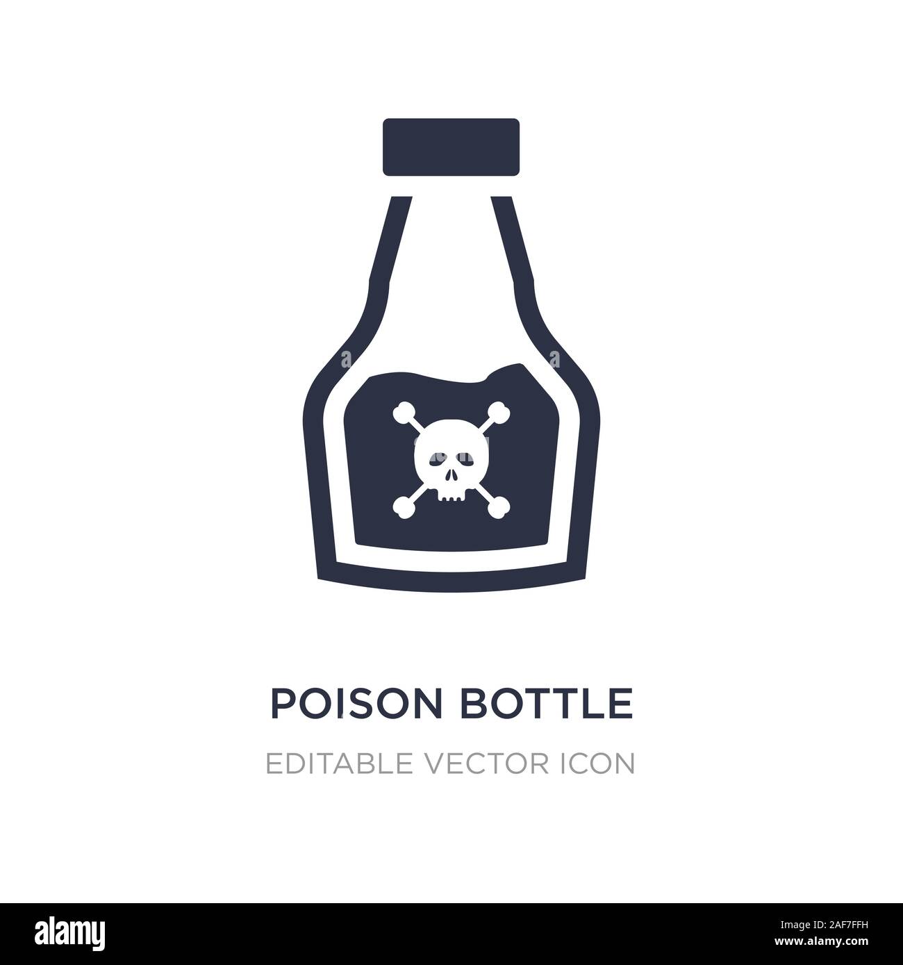 Bouteille de poison avec un crâne icône sur fond blanc. Illustration à partir de l'élément simple concept médical. poison bouteille avec un crâne symbole icône du design. Illustration de Vecteur