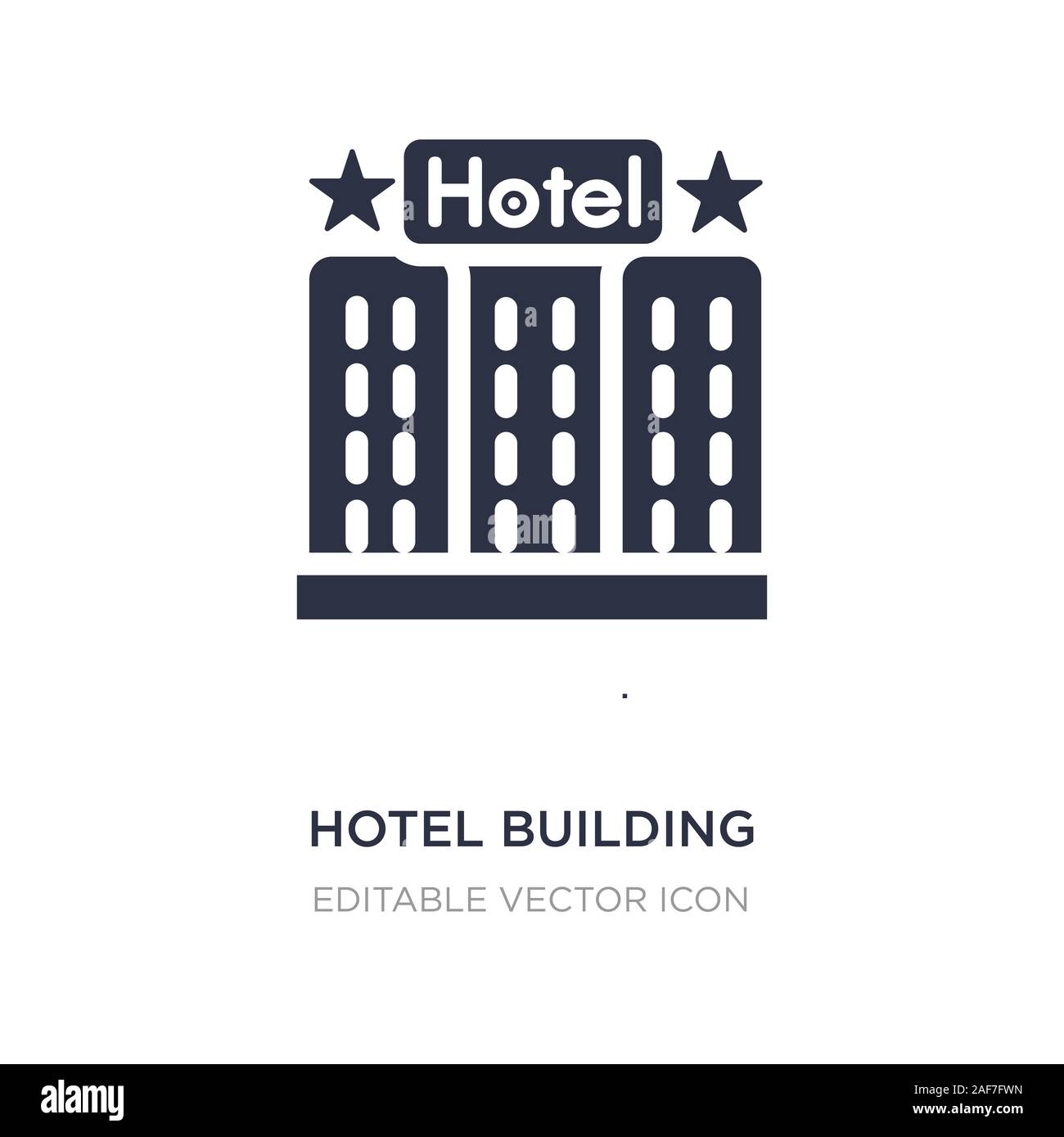 Bâtiment de l'hôtel icône sur fond blanc. Élément simple illustration de vacances concept. bâtiment de l'hôtel icon design symbole. Illustration de Vecteur