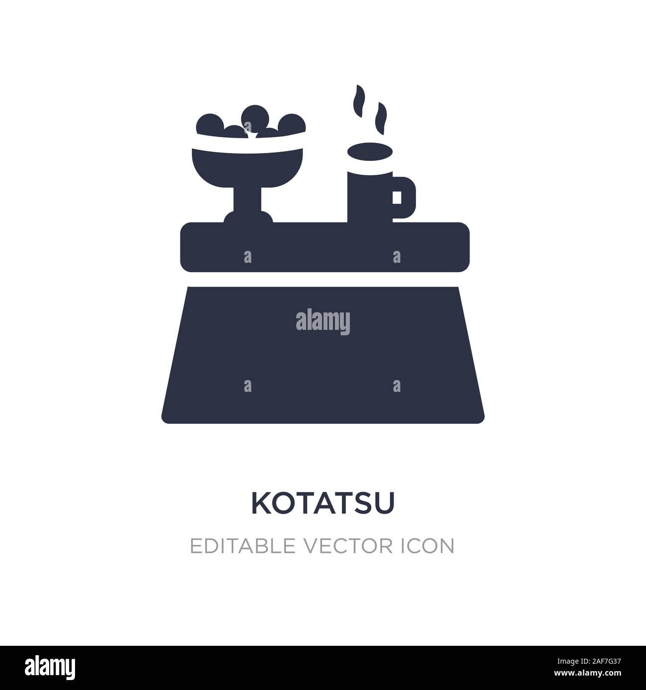 Kotatsu icône sur fond blanc. Élément simple illustration de meubles et concept. kotatsu symbole icône du design. Illustration de Vecteur