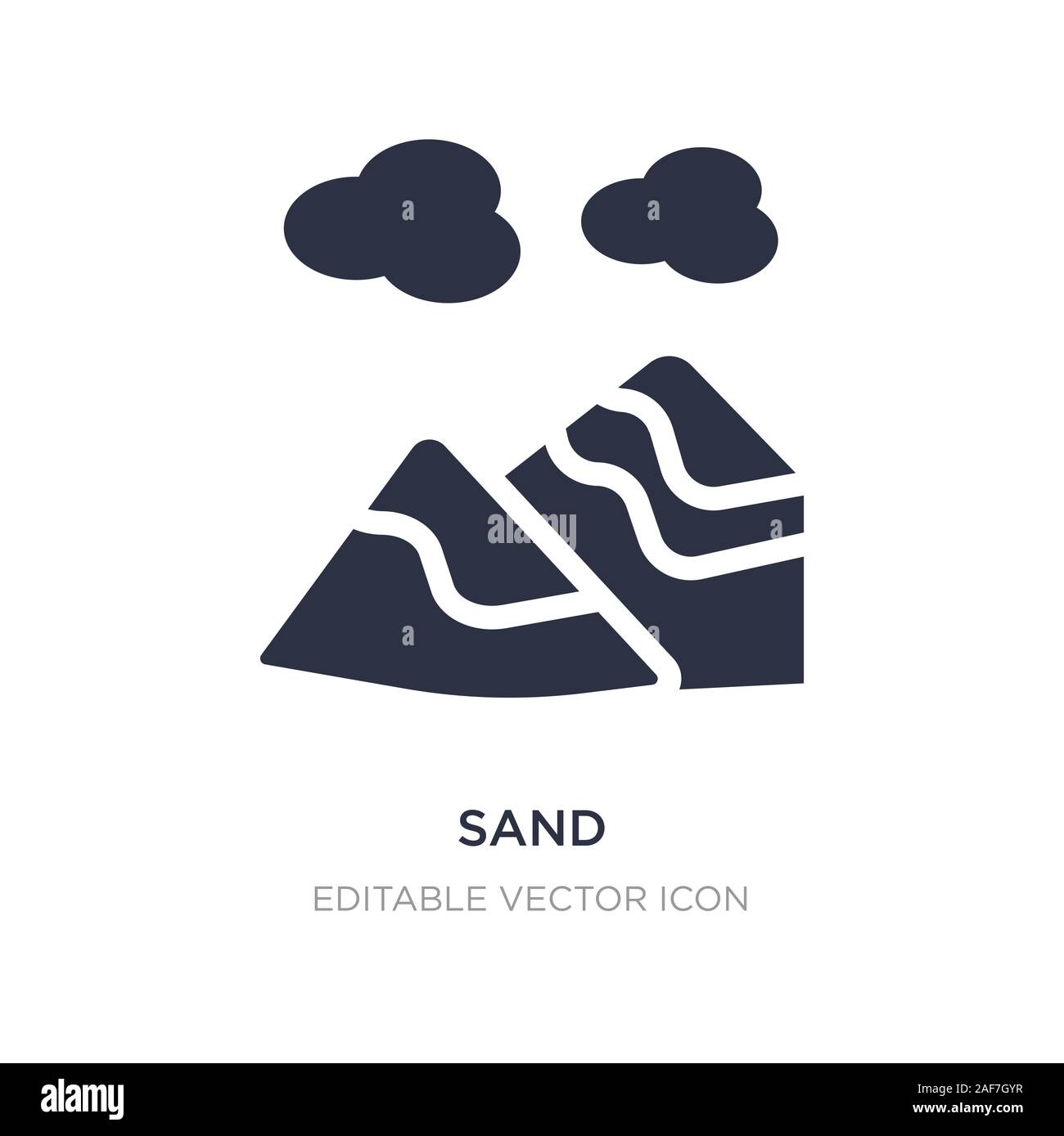 L'icône de sable sur fond blanc. Élément simple illustration de concept ...