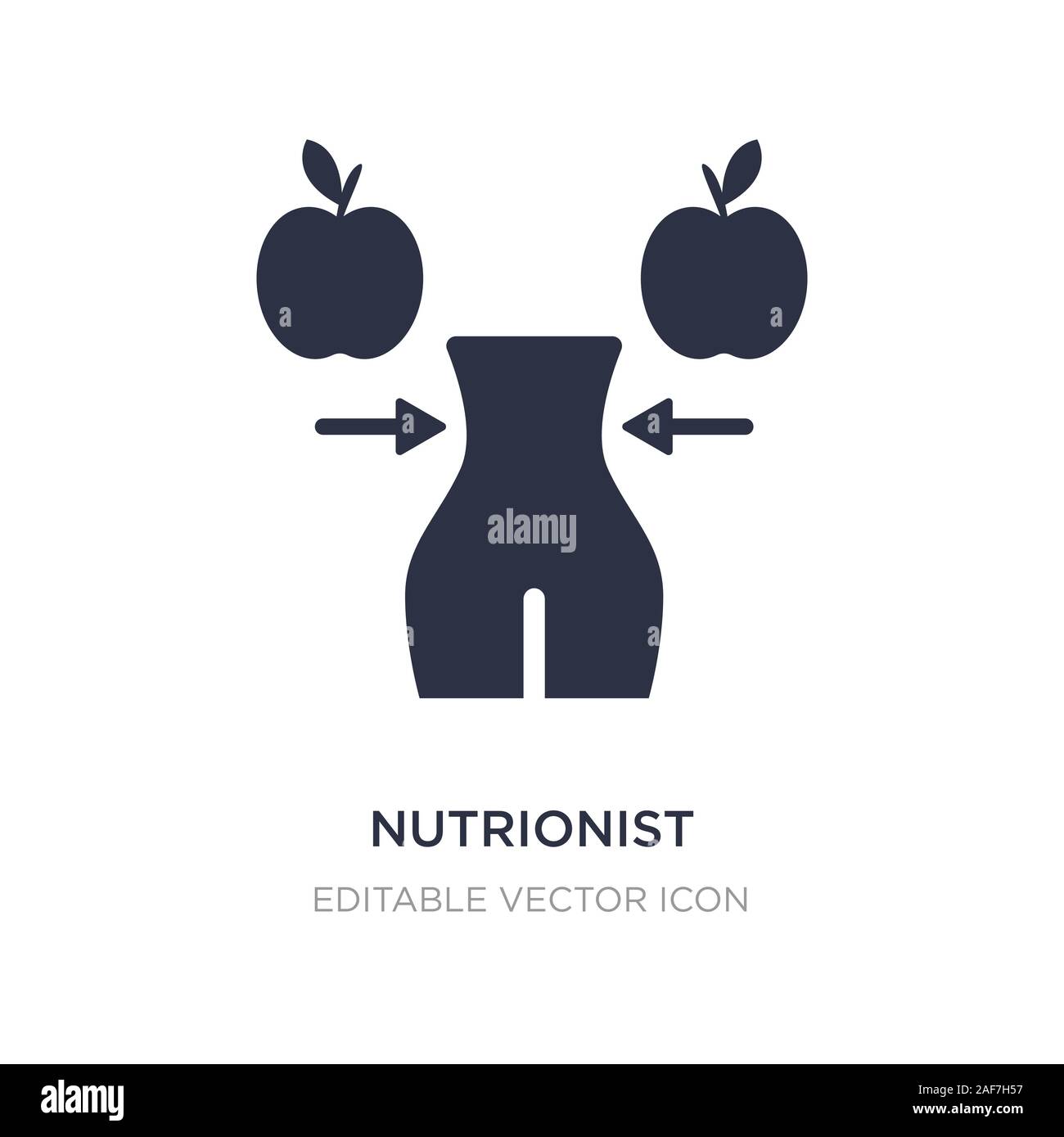 Icône nutrionist sur fond blanc. Illustration à partir de l'élément simple concept médical. nutrionist symbole icône du design. Illustration de Vecteur