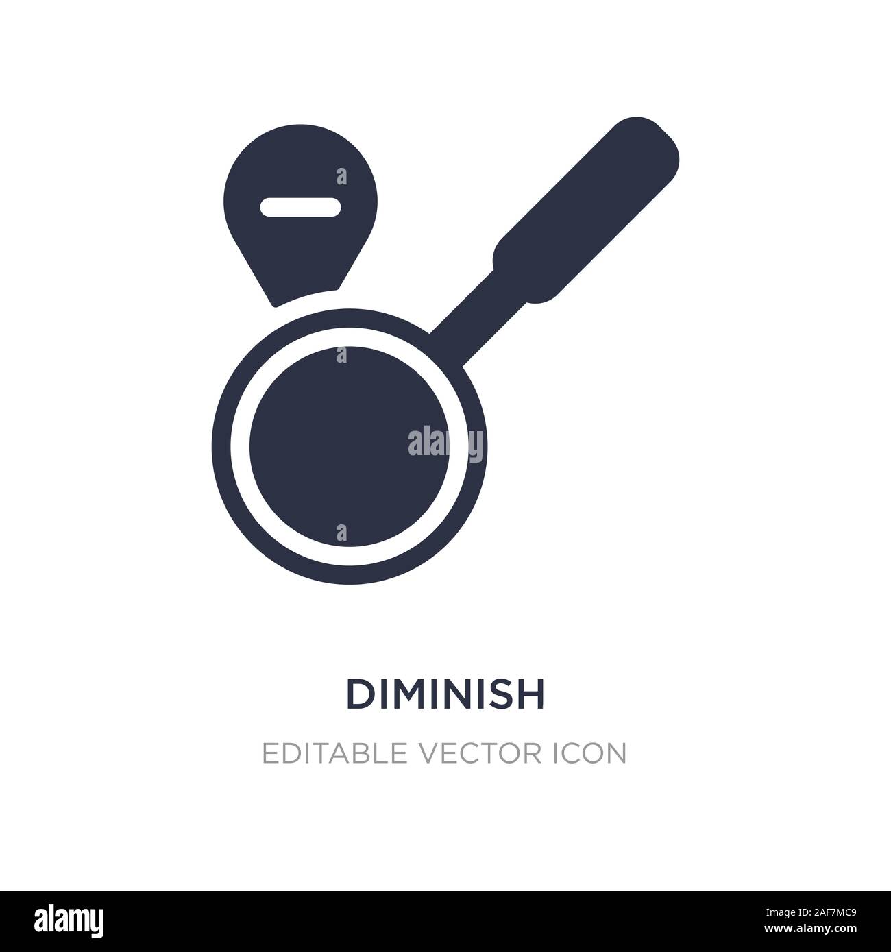 Diminuer icône sur fond blanc. Illustration à partir de l'élément ...