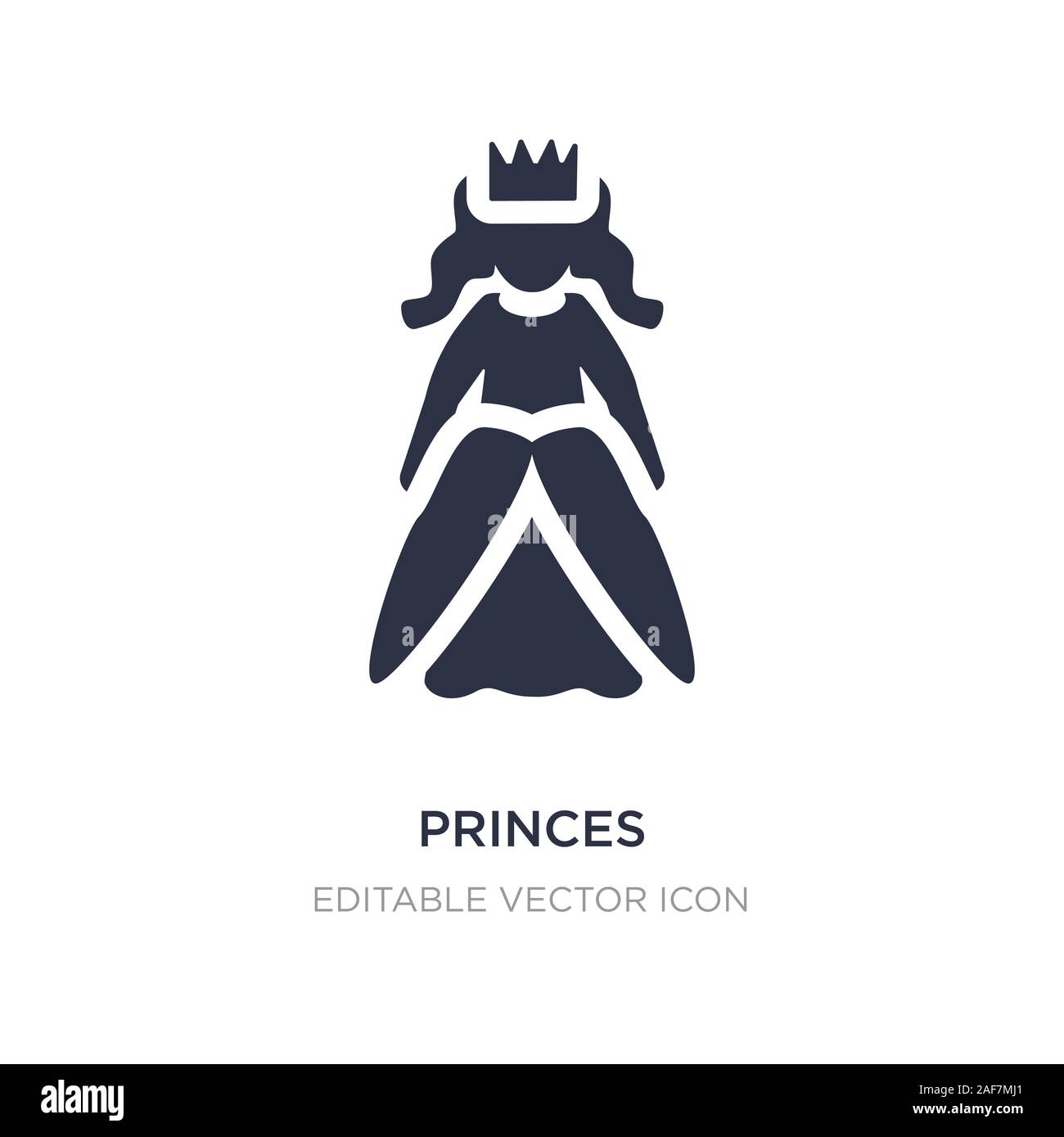 Princes icône sur fond blanc. Élément simple illustration de personnes concept. princes symbole icône du design. Illustration de Vecteur