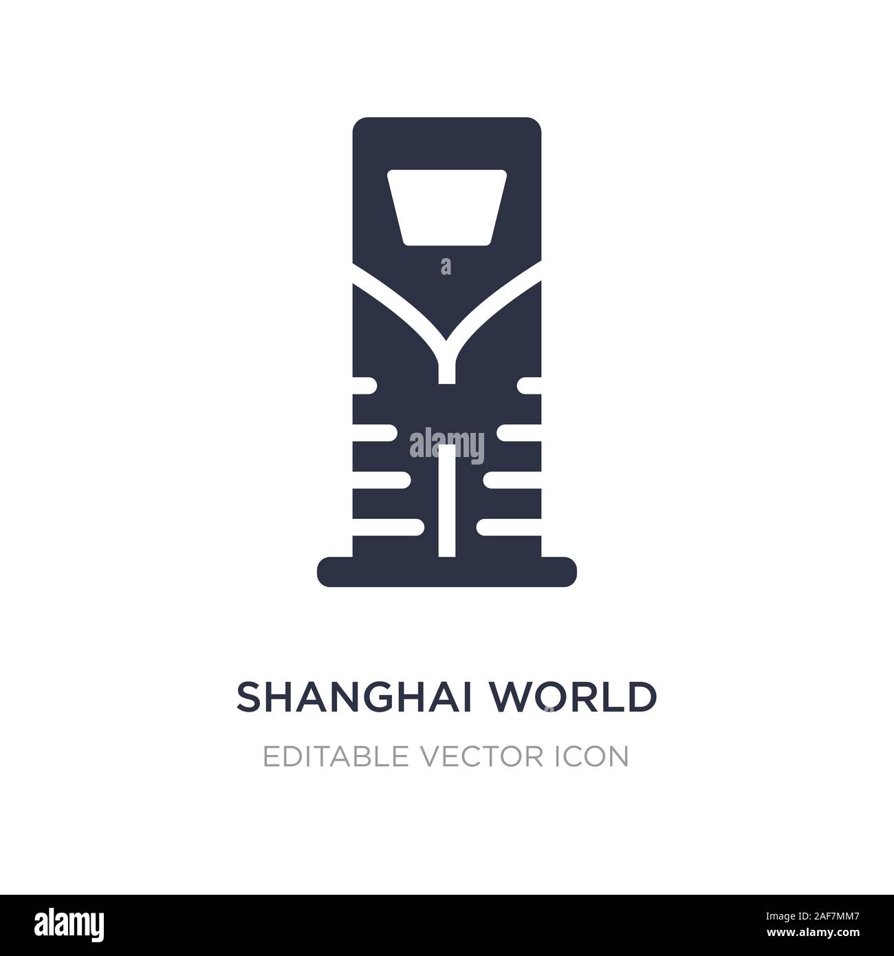 Shanghai World Financial Center icône sur fond blanc. Élément simple illustration des Monuments concept. Shanghai World Financial Center icon sym Illustration de Vecteur