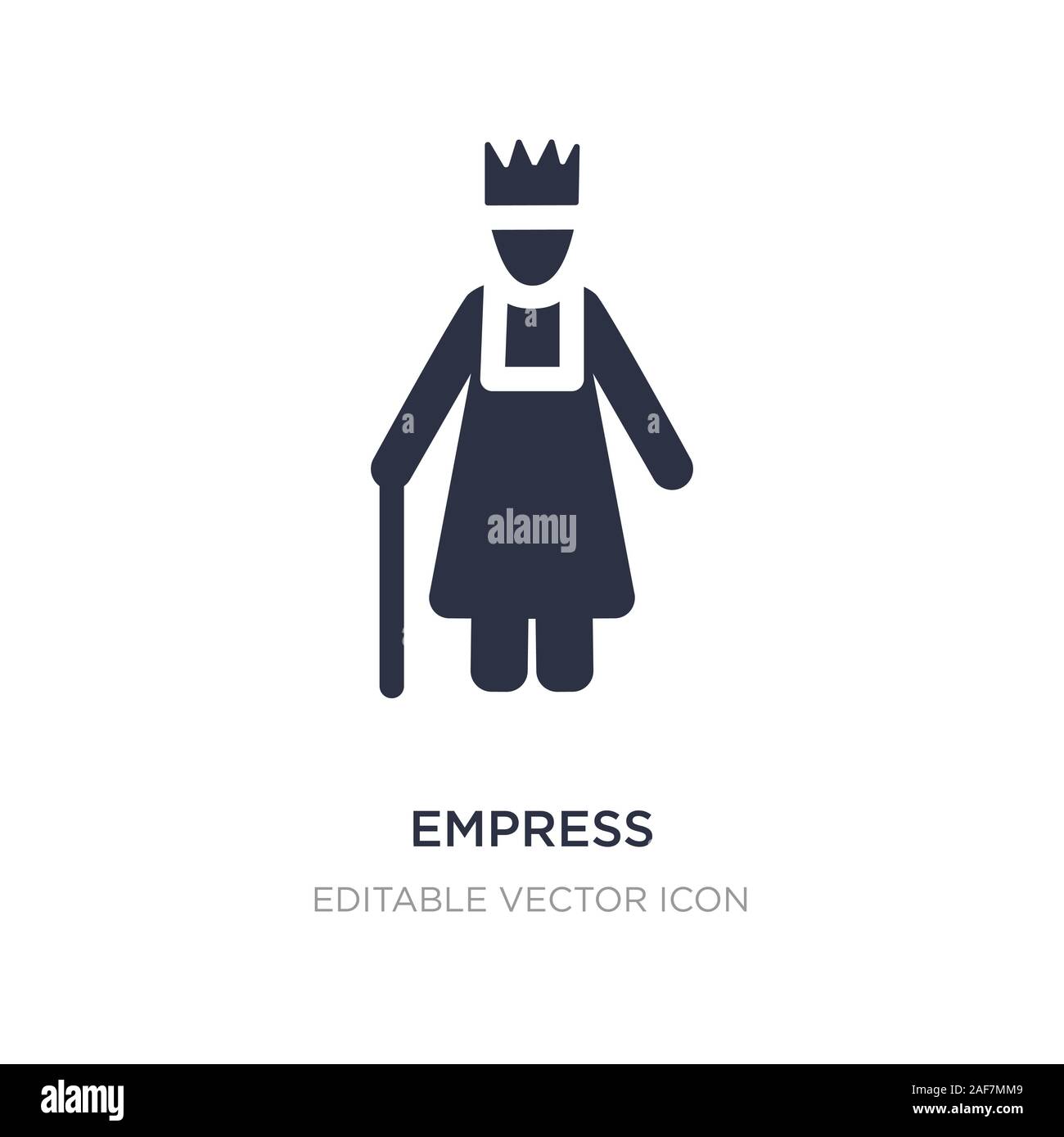 L'impératrice icône sur fond blanc. Élément simple illustration de personnes. concept design symbole icône Empress. Illustration de Vecteur