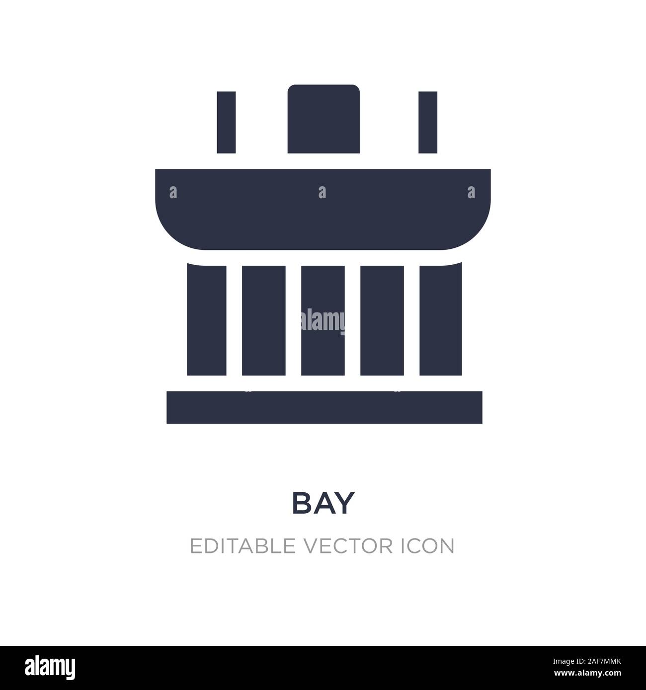 Bay icône sur fond blanc. Élément simple illustration des Monuments concept. bay symbole icône du design. Illustration de Vecteur