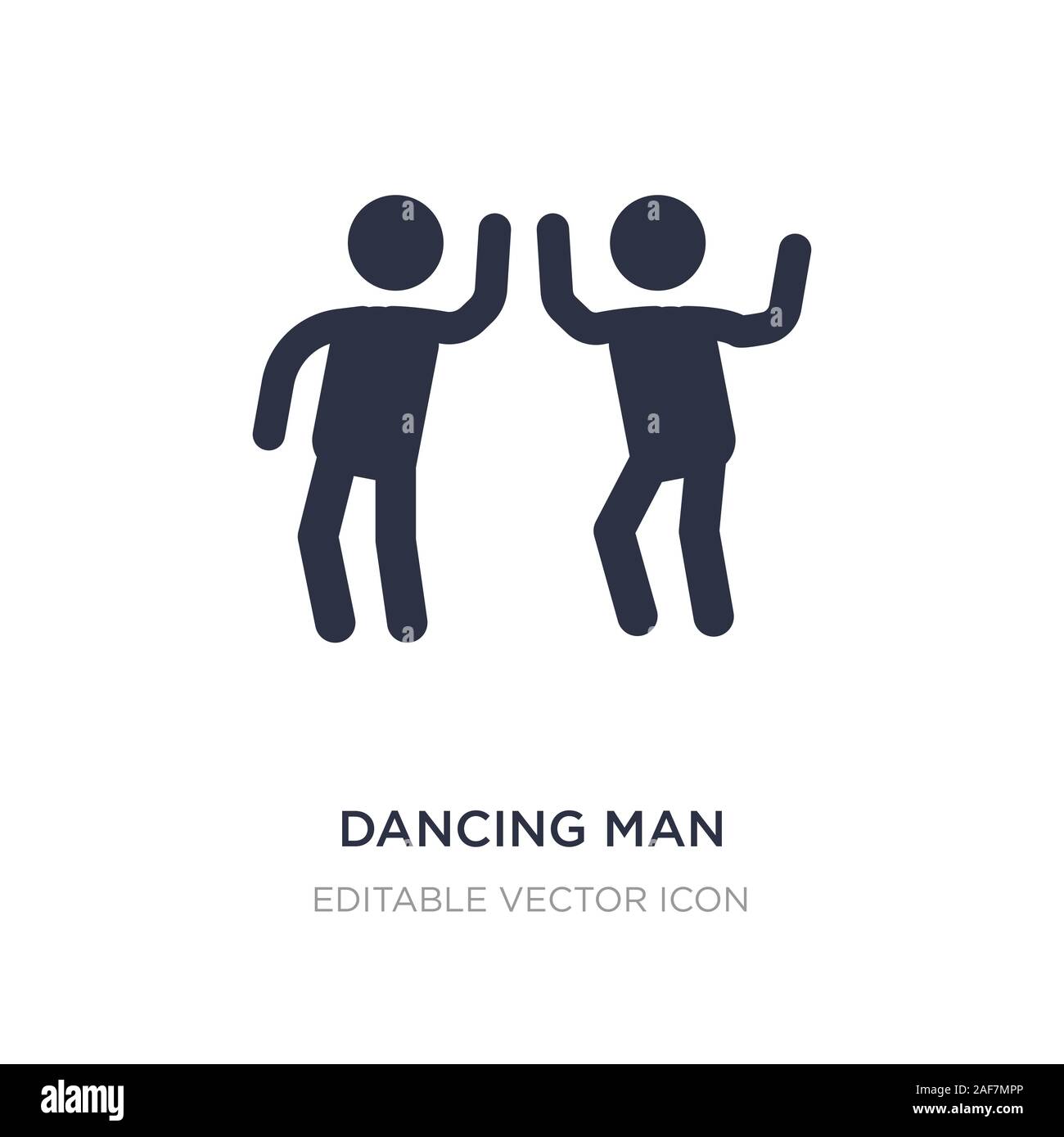 L'icône de l'homme danse sur fond blanc. Élément simple illustration de personnes concept. dancing man symbole icône du design. Illustration de Vecteur