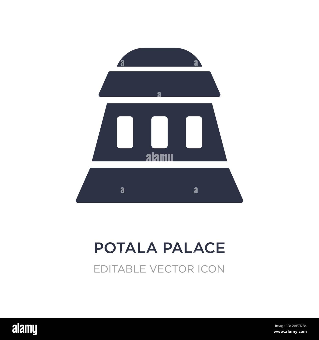 Palais du Potala icône sur fond blanc. Élément simple illustration des Monuments concept. potala symbole icône du design. Illustration de Vecteur